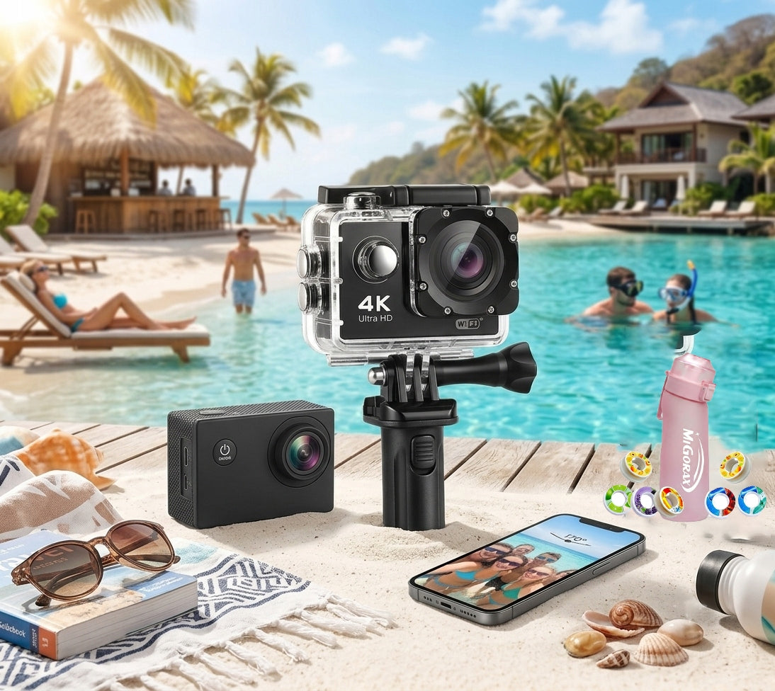 4K HD Sports Camera Waterproof WiFi Travel Holidays to the Beach Accessories Manufacturer code MG006