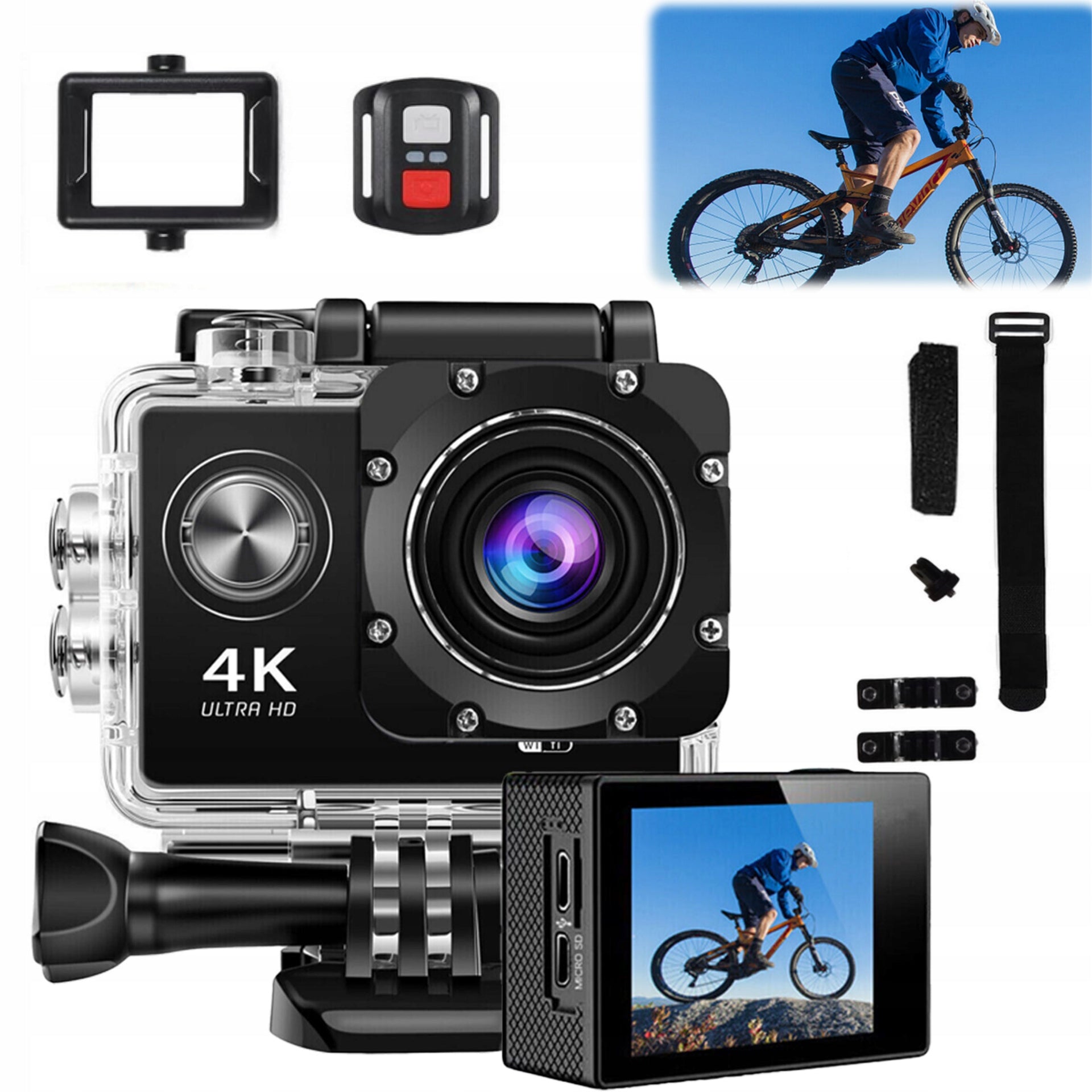 4K HD Sports Camera WiFi Underwater Camera Waterproof Camera