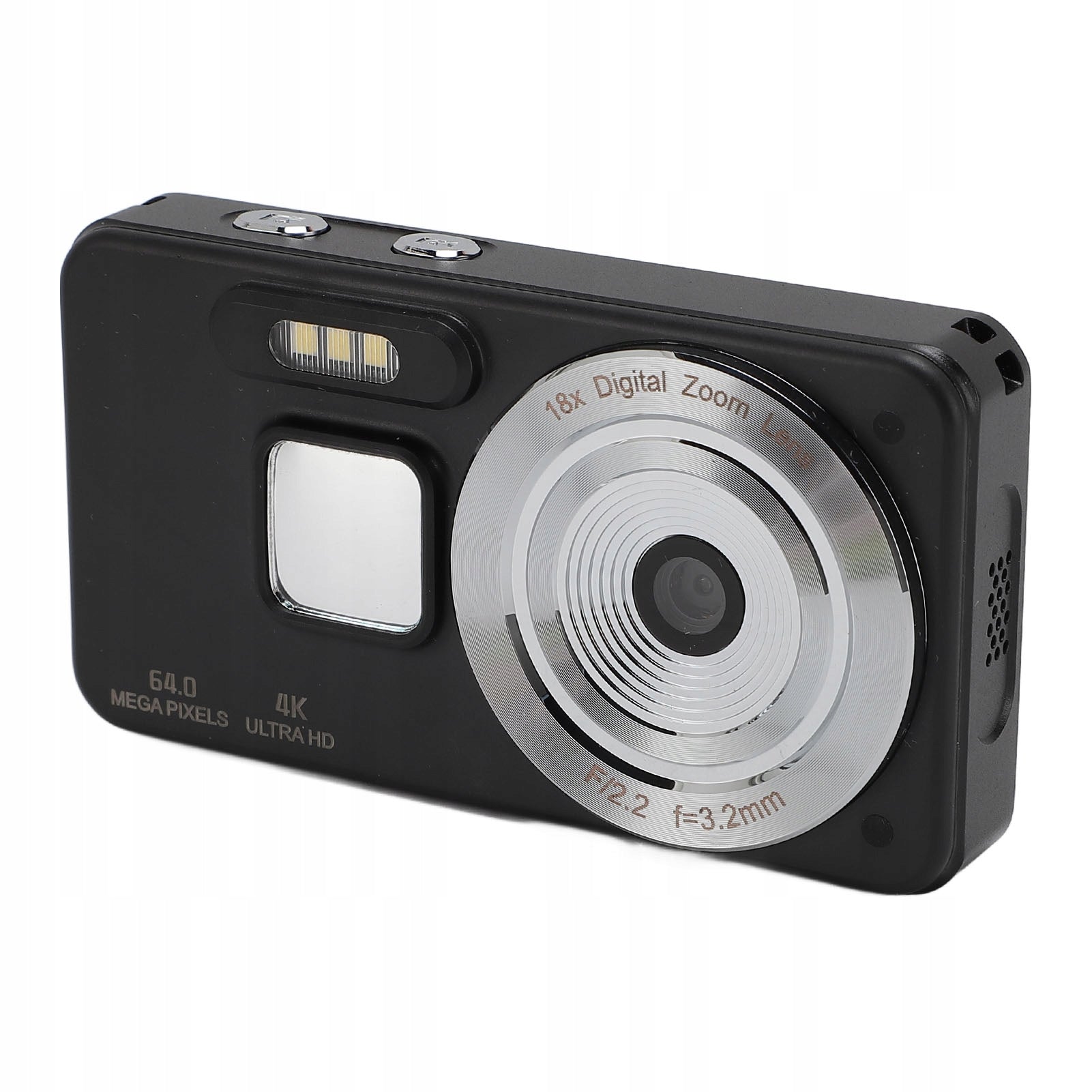 4K Portable Digital Camera 64MP 18x Zoom Autofocus Anti Shake Selfie 0K