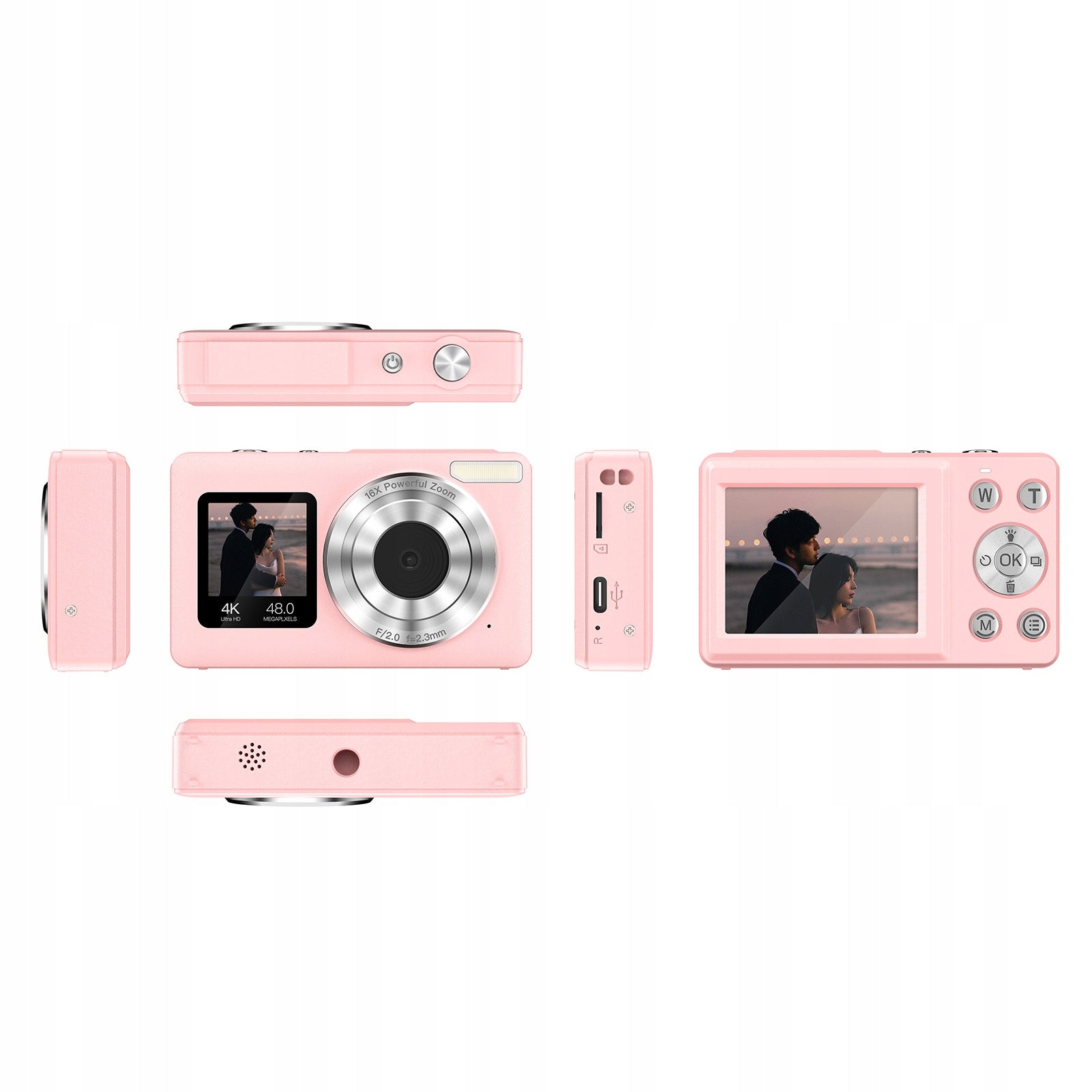 4K Portable Digital Camera for Kids Dual Screen Digital Camera 6C Brand no brand