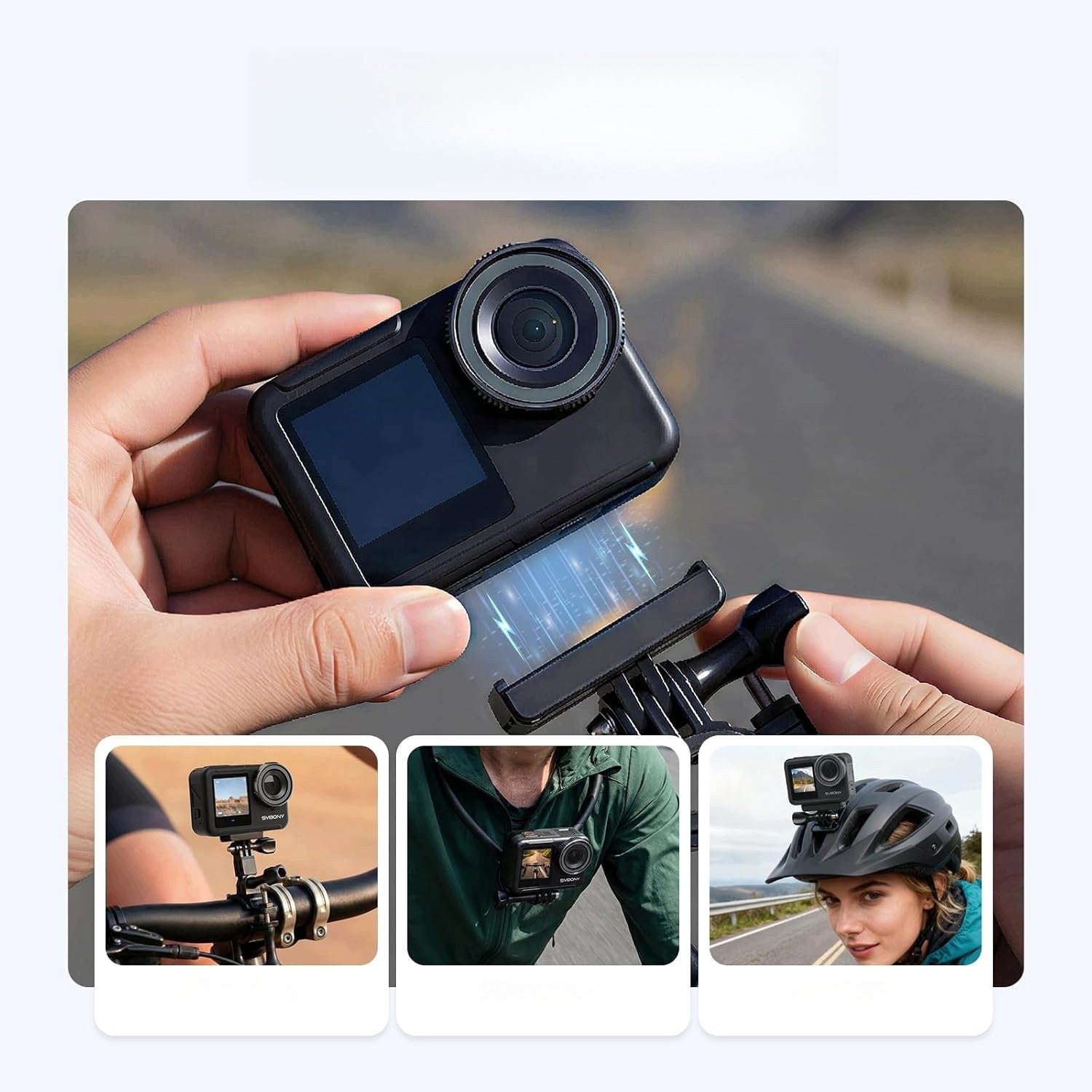 4K Sports Camera Underwater 12m Card 128GB EIS Magnetic Mount Brand Svbony