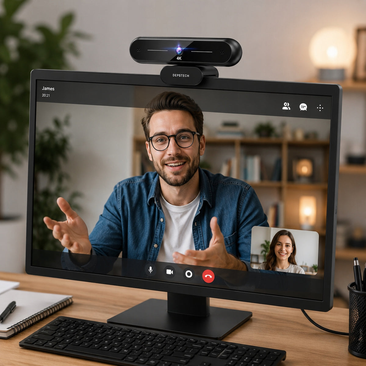 4K UHD webcam with autofocus stereo microphone DEPSTECH DW40 Packaging status original