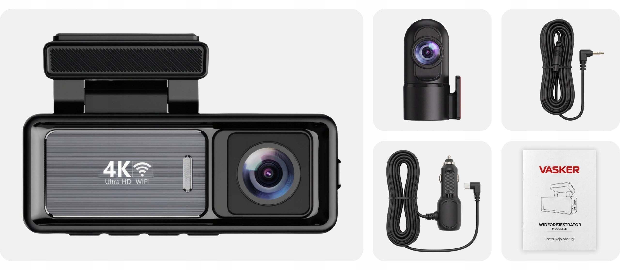 4K ULTRA HD VIDEO RECORDER CAR CAMERA GPS WIFI REAR CAMERA Manufacturer code M-VSK-6