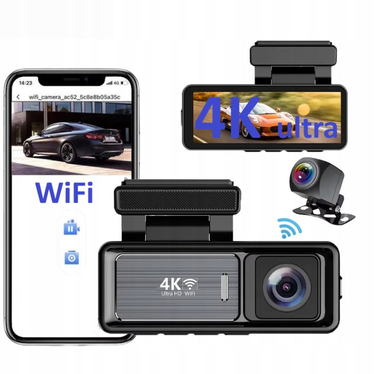 4K ULTRA HD VIDEO RECORDER CAR CAMERA GPS WIFI REVERSING CAMERA 170