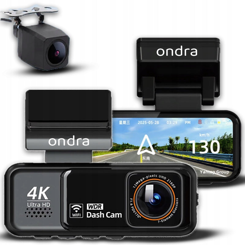 4K ULTRA HD VIDEO RECORDER CAR CAMERA GPS WIFI REVERSING CAMERA Packaging status original