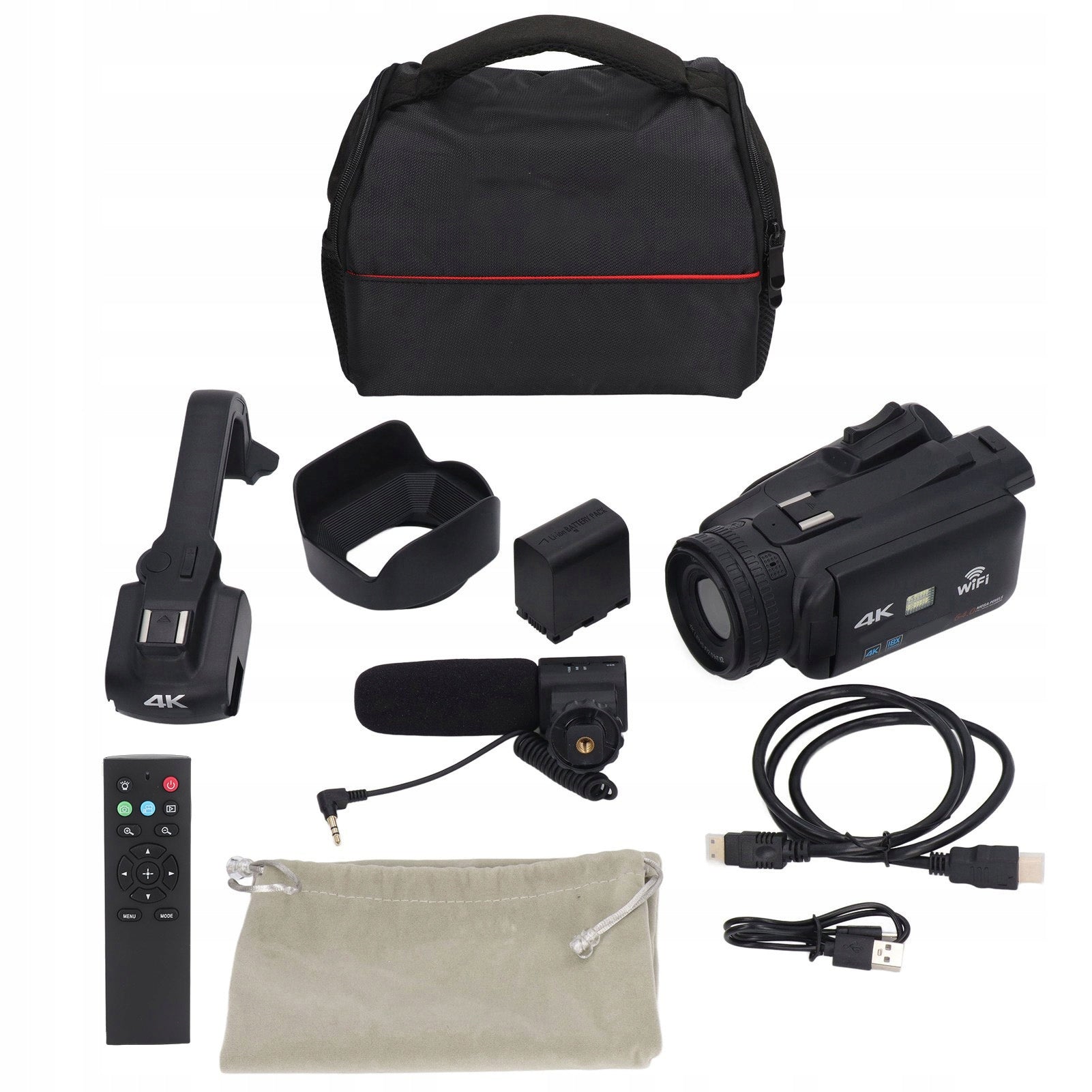 4K Video Camera 18x Digital Zoom Camera 4,0 Inch 0F Screen Resolution 1 Mpx