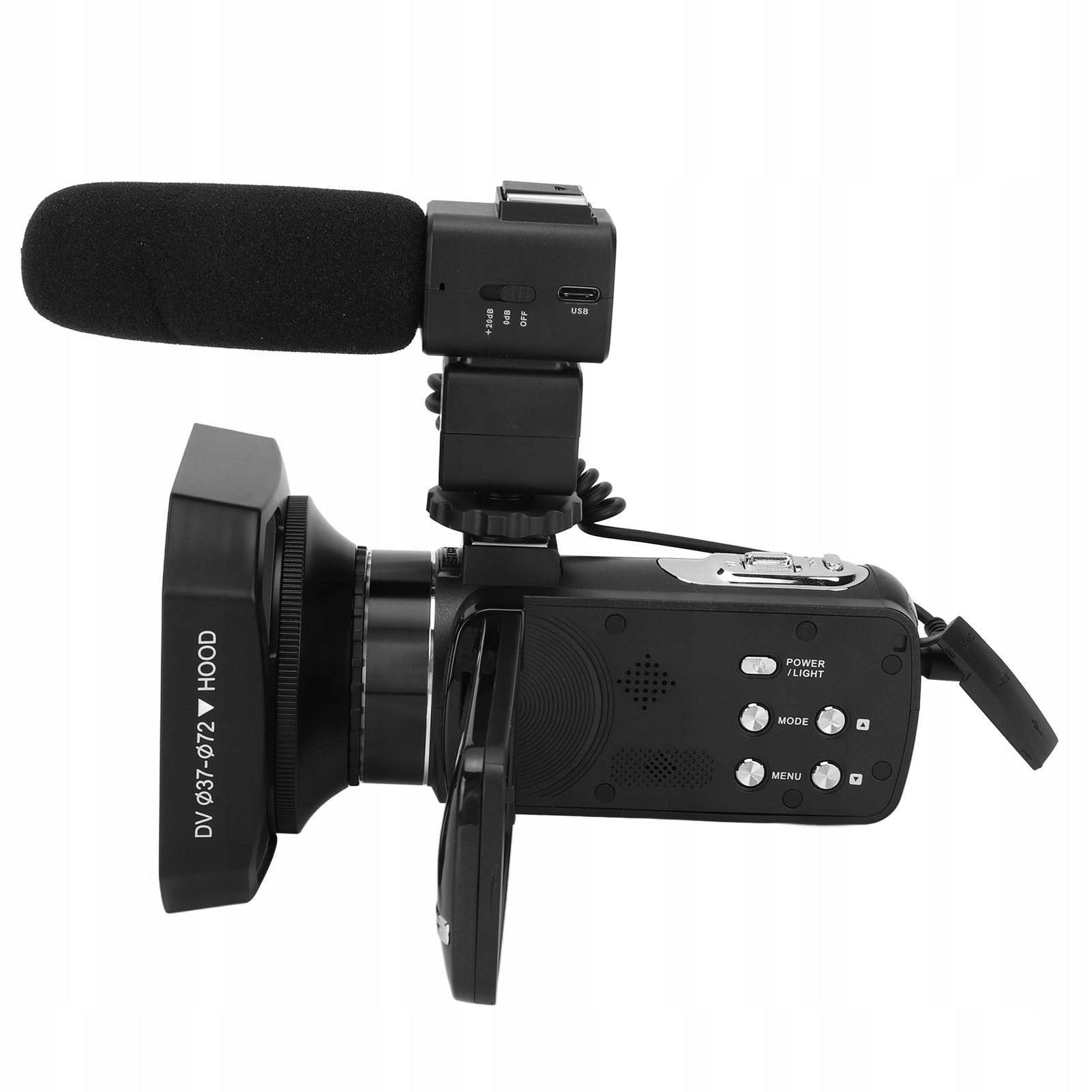 4K Video Camera with Remote Control Microphone Lens Cover Digital Camera with PU