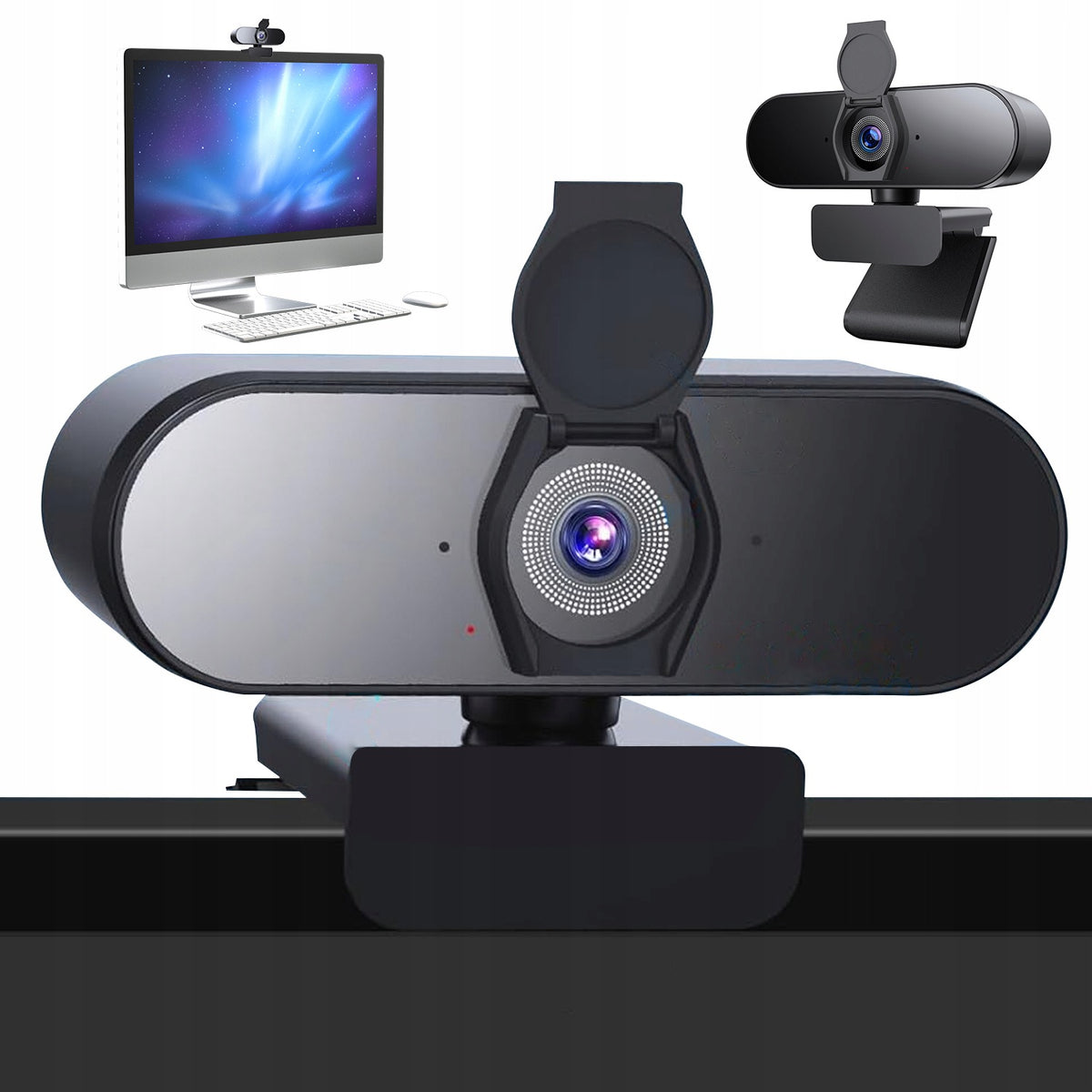 4K WEBCAM WITH MICROPHONES FOR CLEAR AUDIO IN CONFERENCES