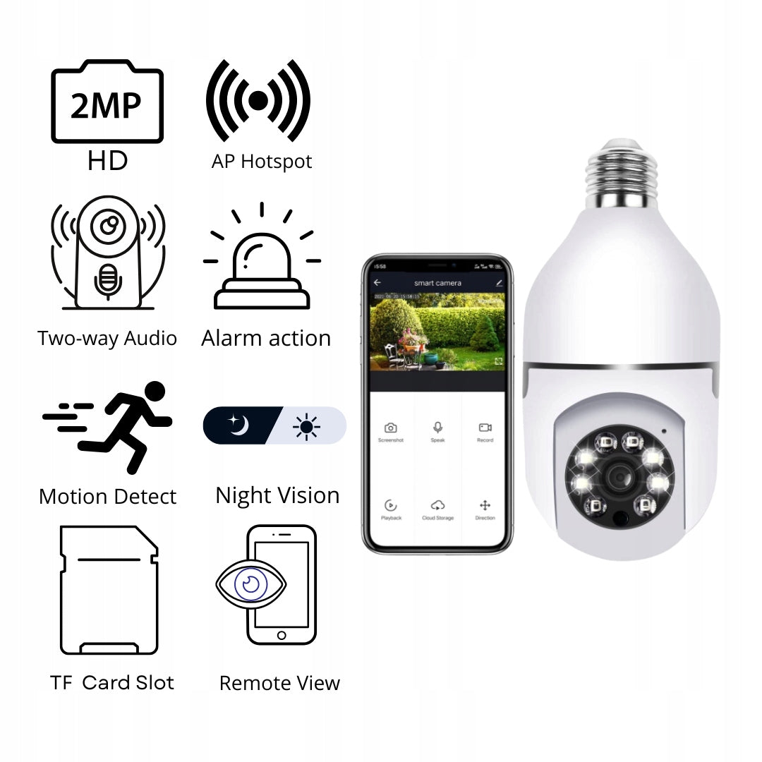 4K WIFI CAMERA ROTATING WIRELESS IP INDOOR MONITORING Packaging status original