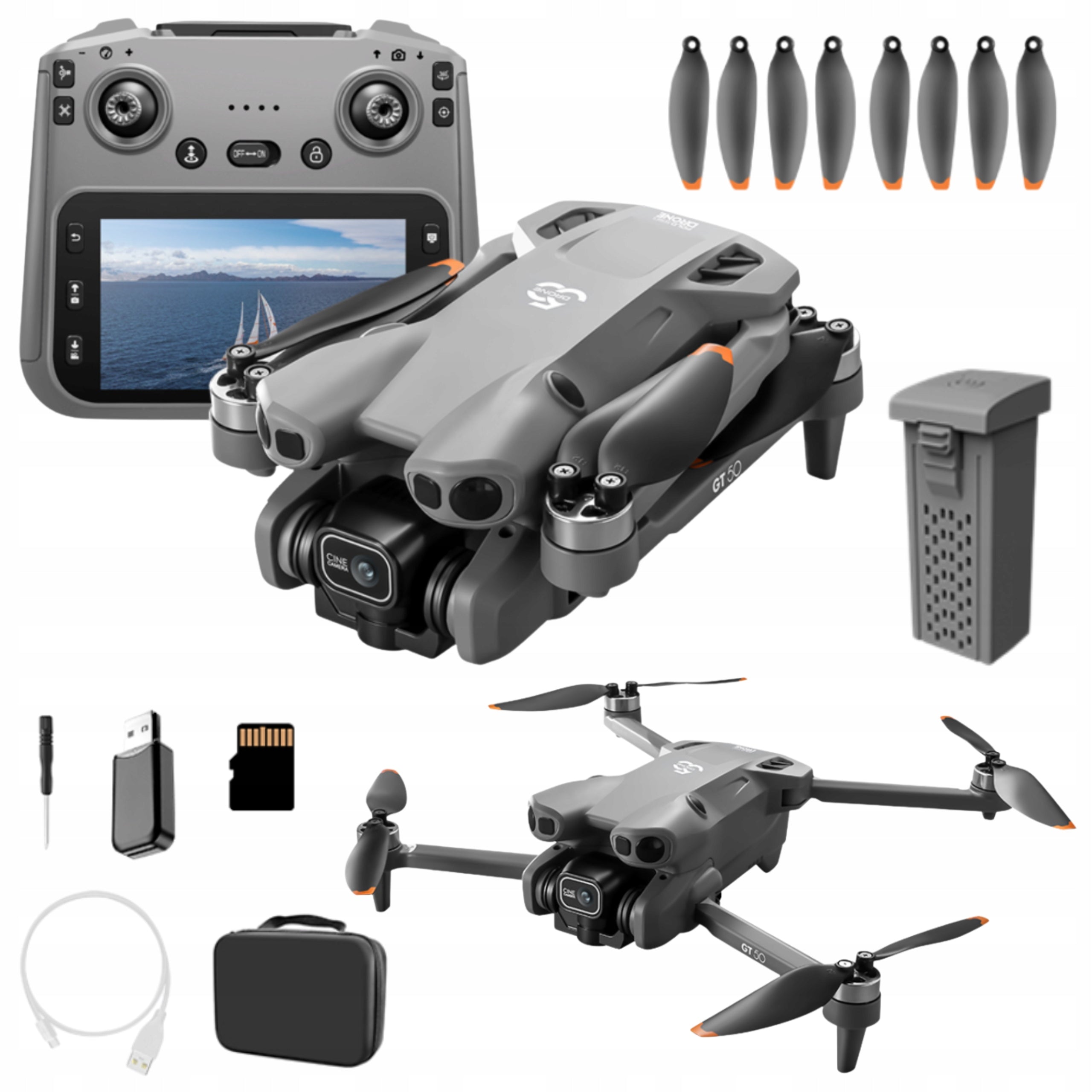 4K WIFI DRONE WITH DUAL GPS CAMERA AVOID OBSTACLES REMOTE CONTROL CASE CARD SD
