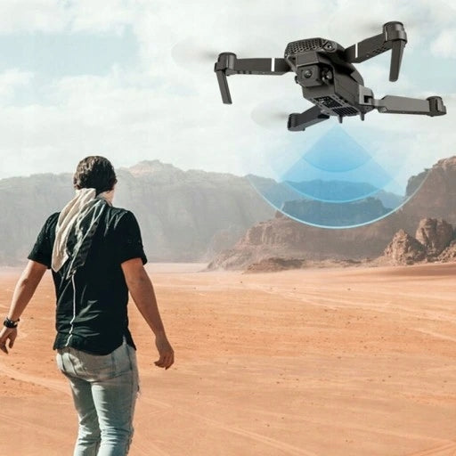 4K WIFI DUAL CAMERA DRONE AUTOMATIC LANDING 12 SPARE PROPELLERS Model Drone Pro