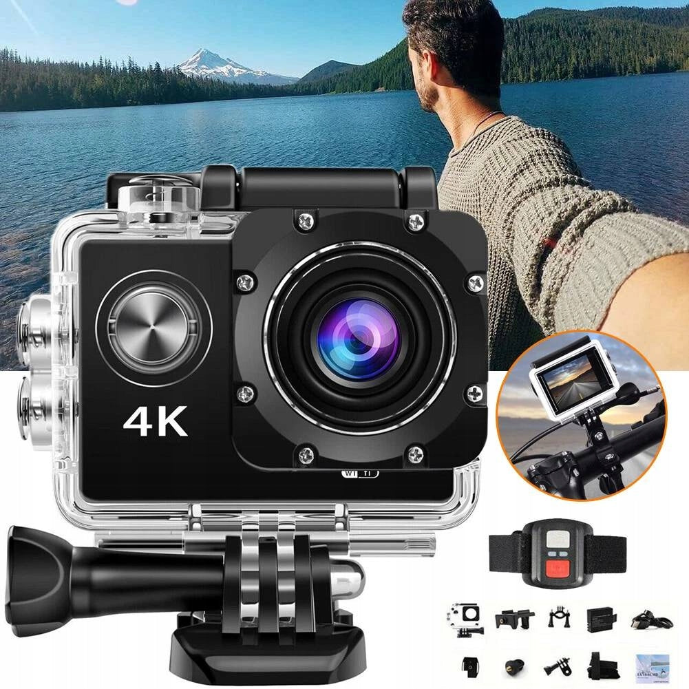 4K WIFI SPORTS CAMERA UNDERWATER WATERPROOF CAMERA