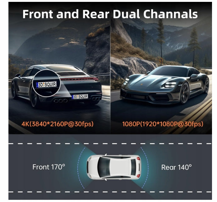 4K Wi-Fi GPS Video Recorder 4K 1080P FRONT+REAR Manufacturer code 6919853653766