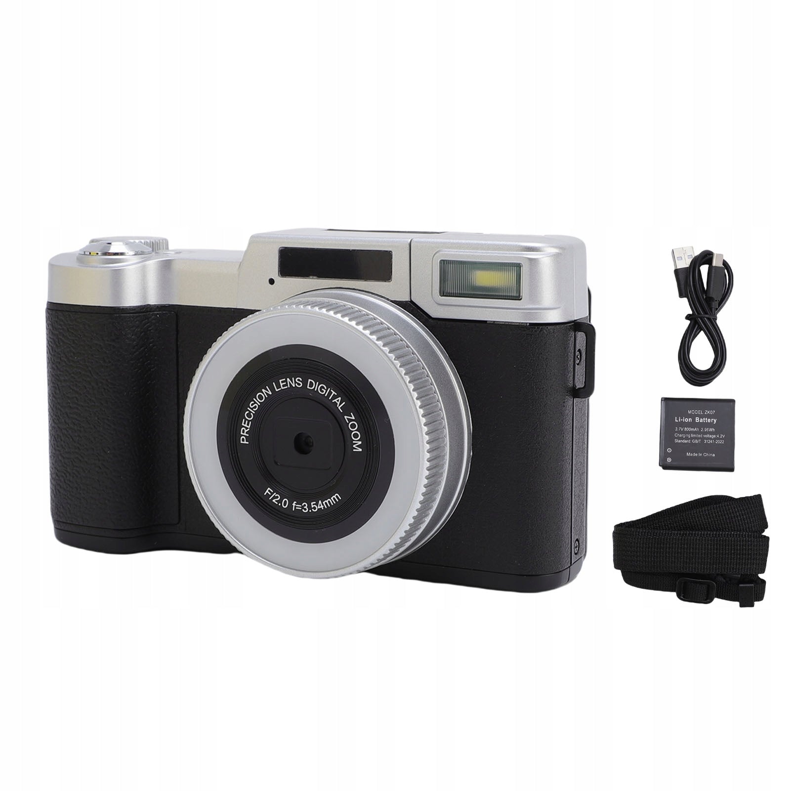 4K digital camera with autofocus and 64 MP Vlog camera with 2,8-inch CL