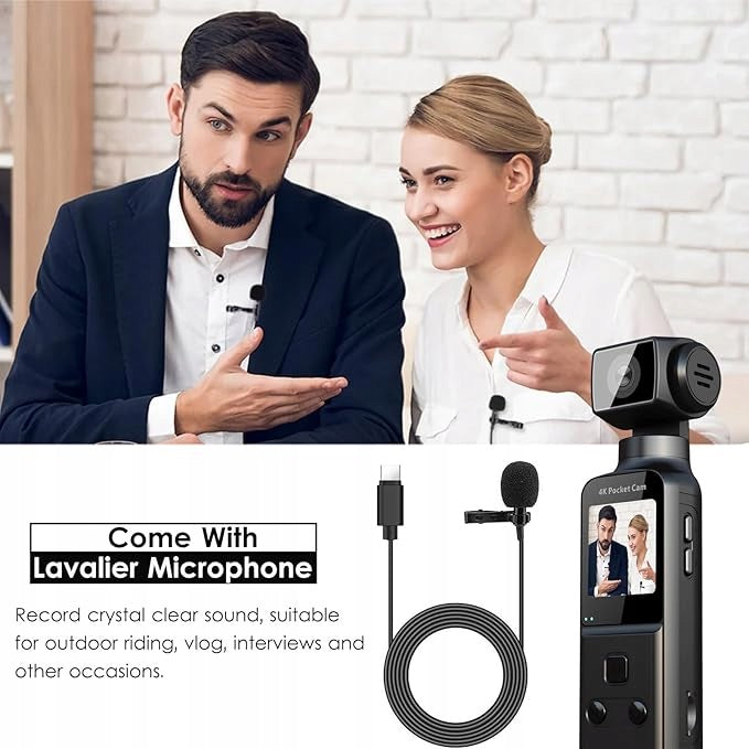 4K ydi sports camera 270° rotation, external microphone, 64GB card Brand no brand