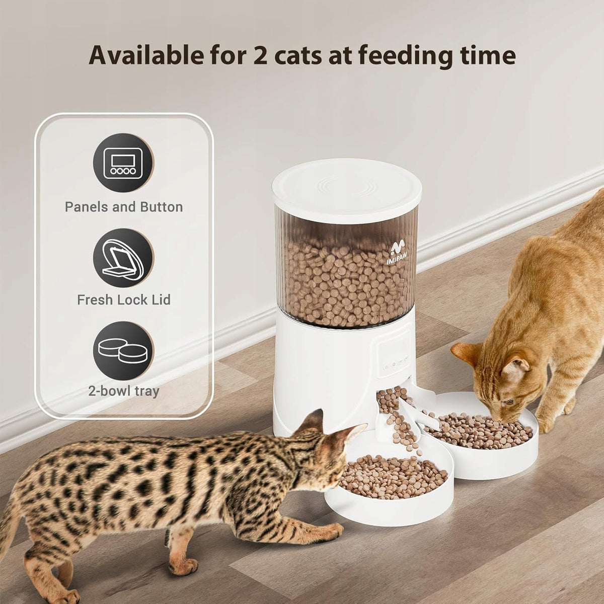 4L WIFI AUTOMATIC FEEDER FOR 2 ANIMALS WITH APP Packaging status original