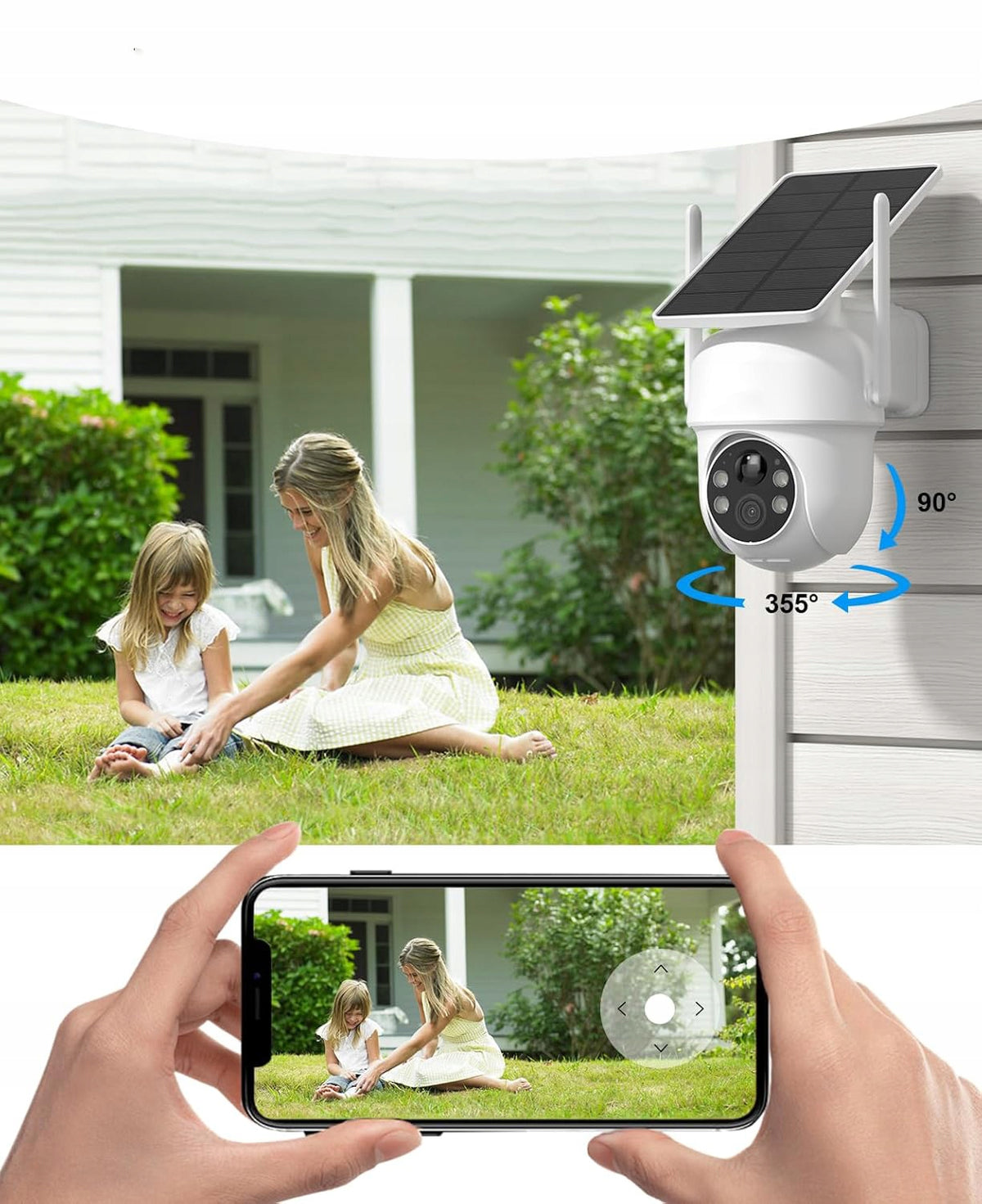 4MP Outdoor WiFi Camera Wireless Solar Powered/Battery Packaging status original