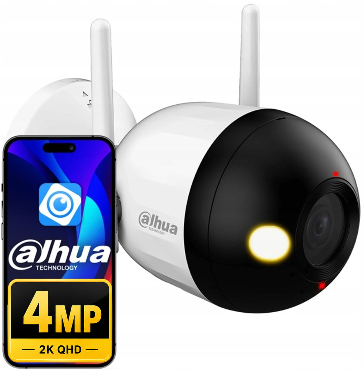 4MPx WiFi Camera Outdoor DAHUA F4C-PV 2.8mm Active Audio Deterrence