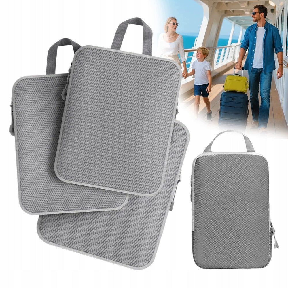 4PCS COMPRESSION ORGANIZERS FOR SUITCASE TRAVEL BAGS