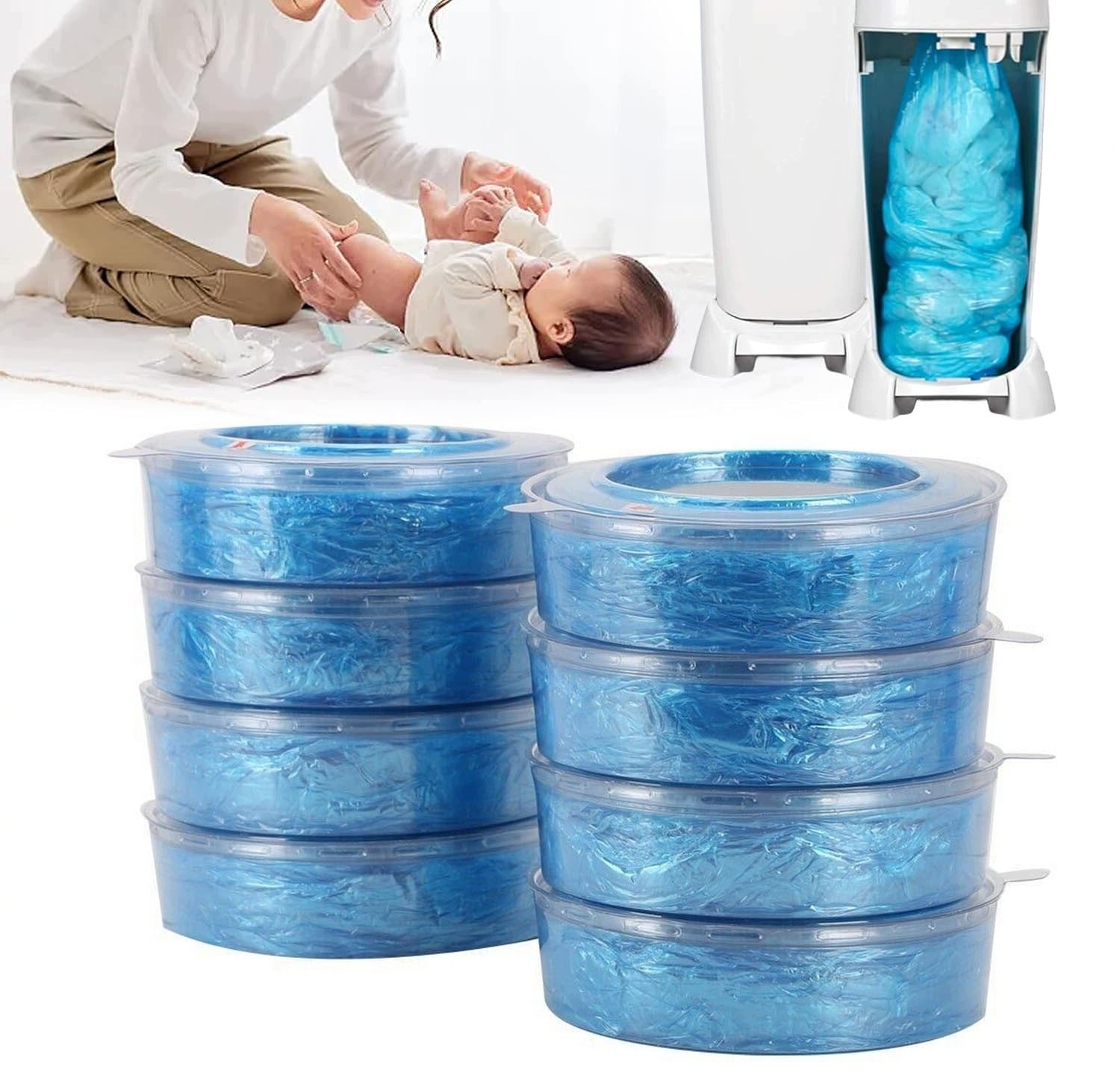 4PCS REFILLS FOR DIAPER CONTAINER BAGS FOR ANGELCARE 7.5M Number of cartridges 4