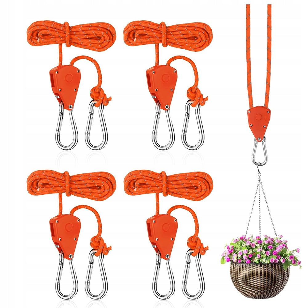 4PCS TENT CABLE TENSION SET WITH TENSIONER REGULATOR 4M