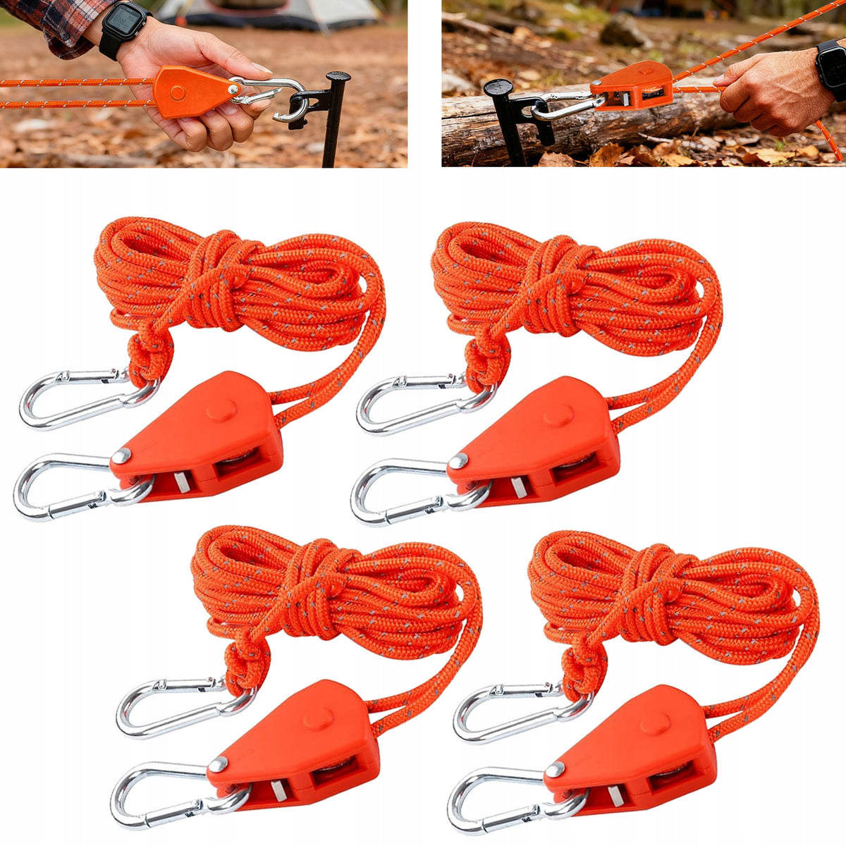 4PCS TENT CABLE TENSION SET with Tensioner Regulator