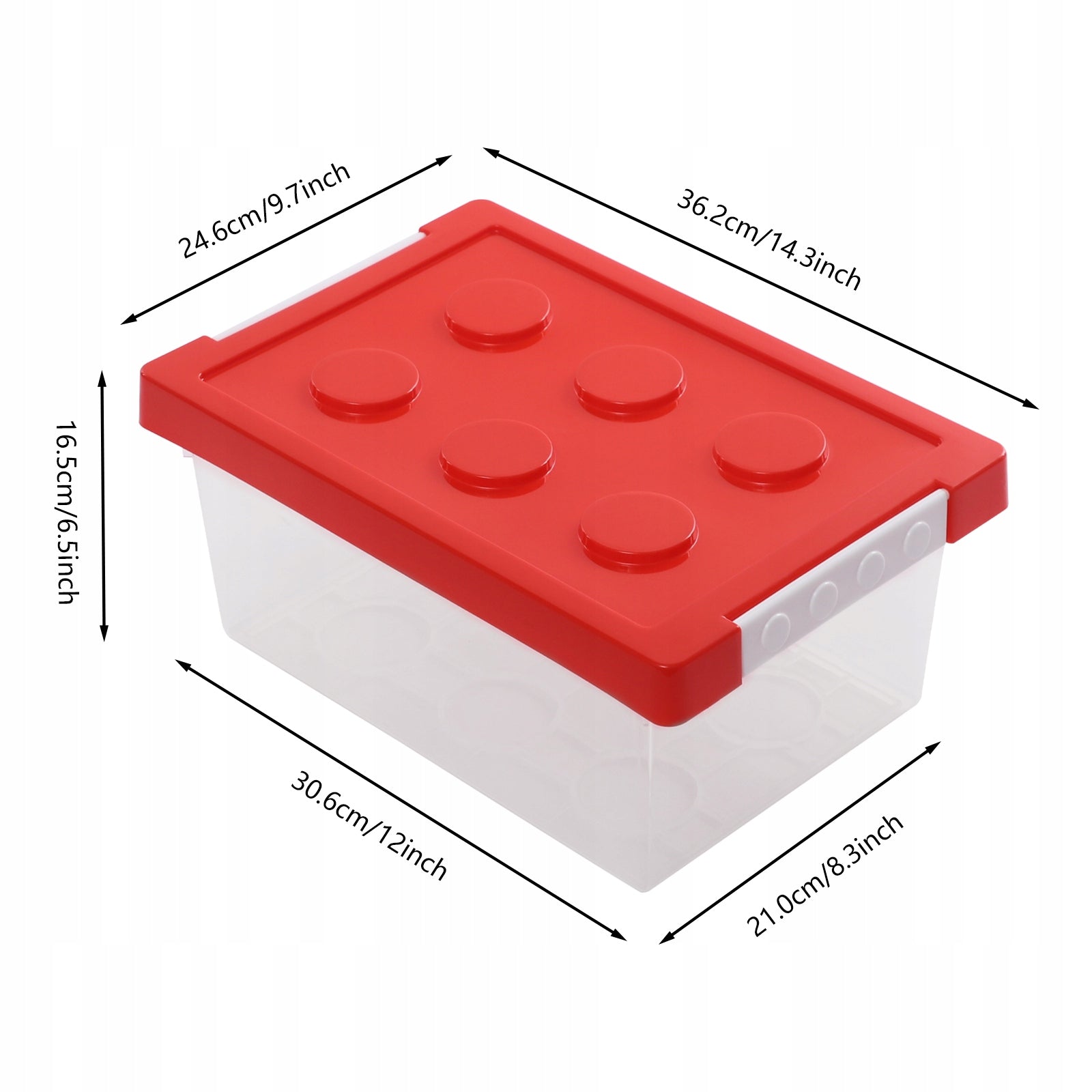 4PCS TOY STORAGE BOX 30.6*21CM WITH LID STACKABLE TOY ORGANIZER LARGE Manufacturer code 563872