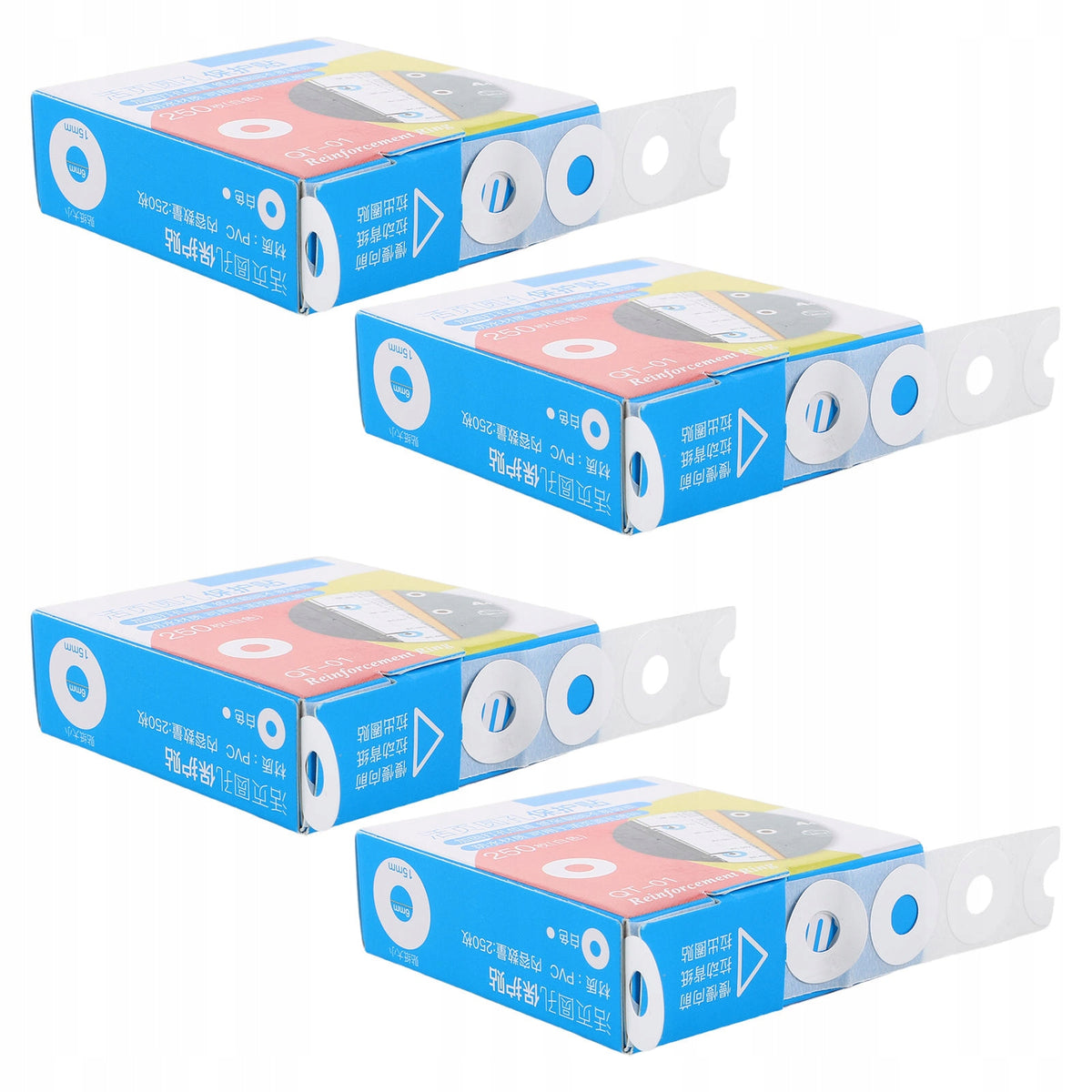 4Packs Durable Waterproof Hole Reinforcement Stickers for Office Use
