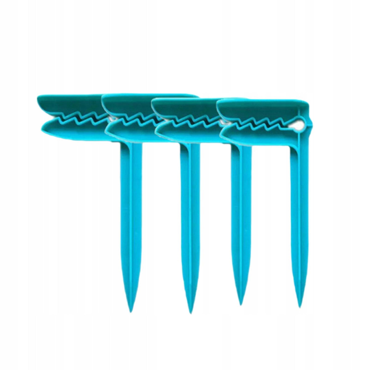 4Pcs Beach Stakes Windproof,Fastener Pegs Lightweight Picnic Mat Clips blue Packaging status original