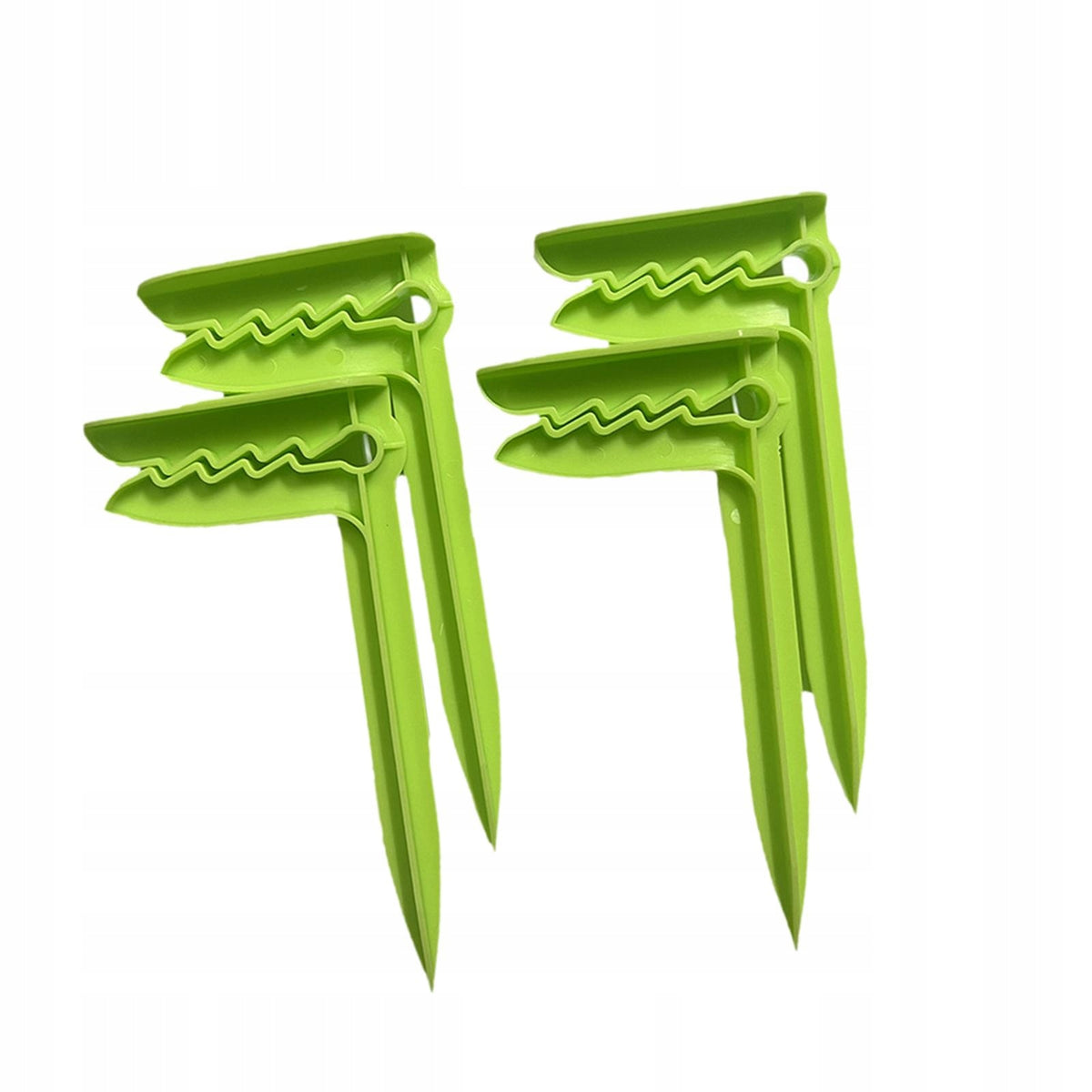 4Pcs Beach Stakes Windproof,Fastener Pegs Lightweight Picnic Mat green