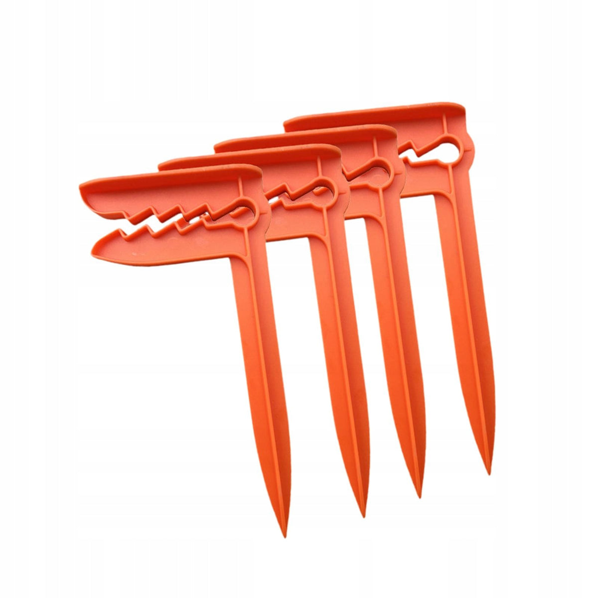 4Pcs Beach Stakes Windproof,Fastener Pegs Lightweight Picnic Mat orange