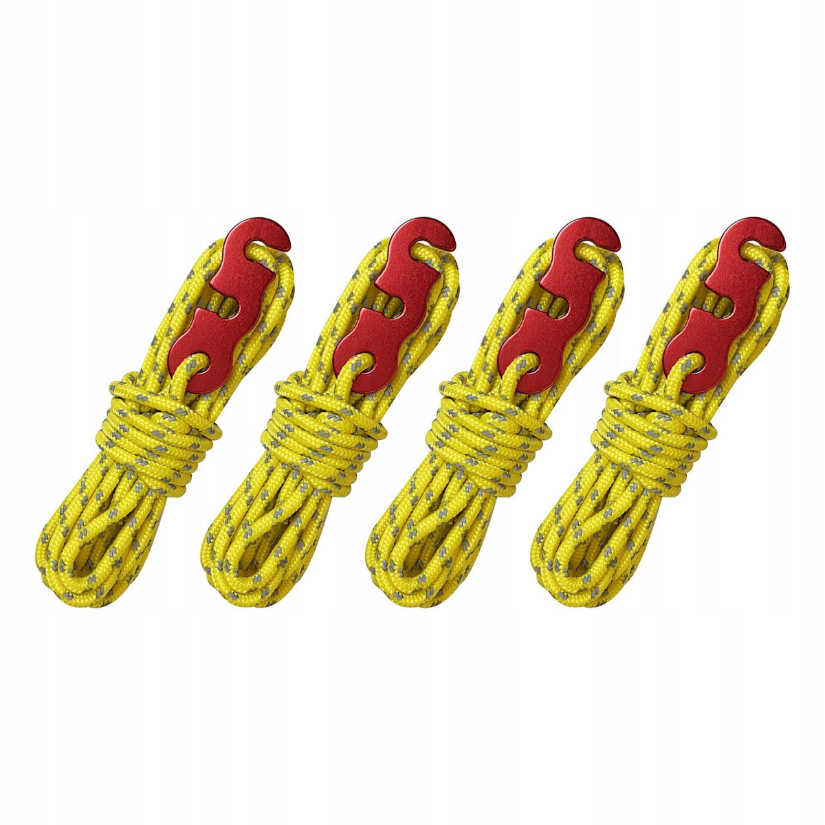 4Pcs Camping Tent Cords Lightweight Reflective Rope Outdoor Guy Yellow Brand no brand