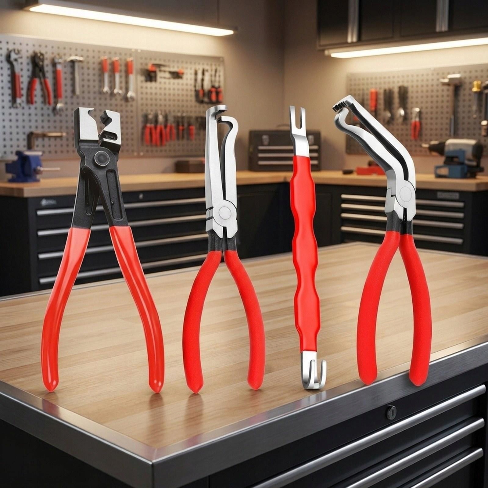 4Pcs Electrical Disconnect Clamp Disconnect Tool for Automotive Trucks Red