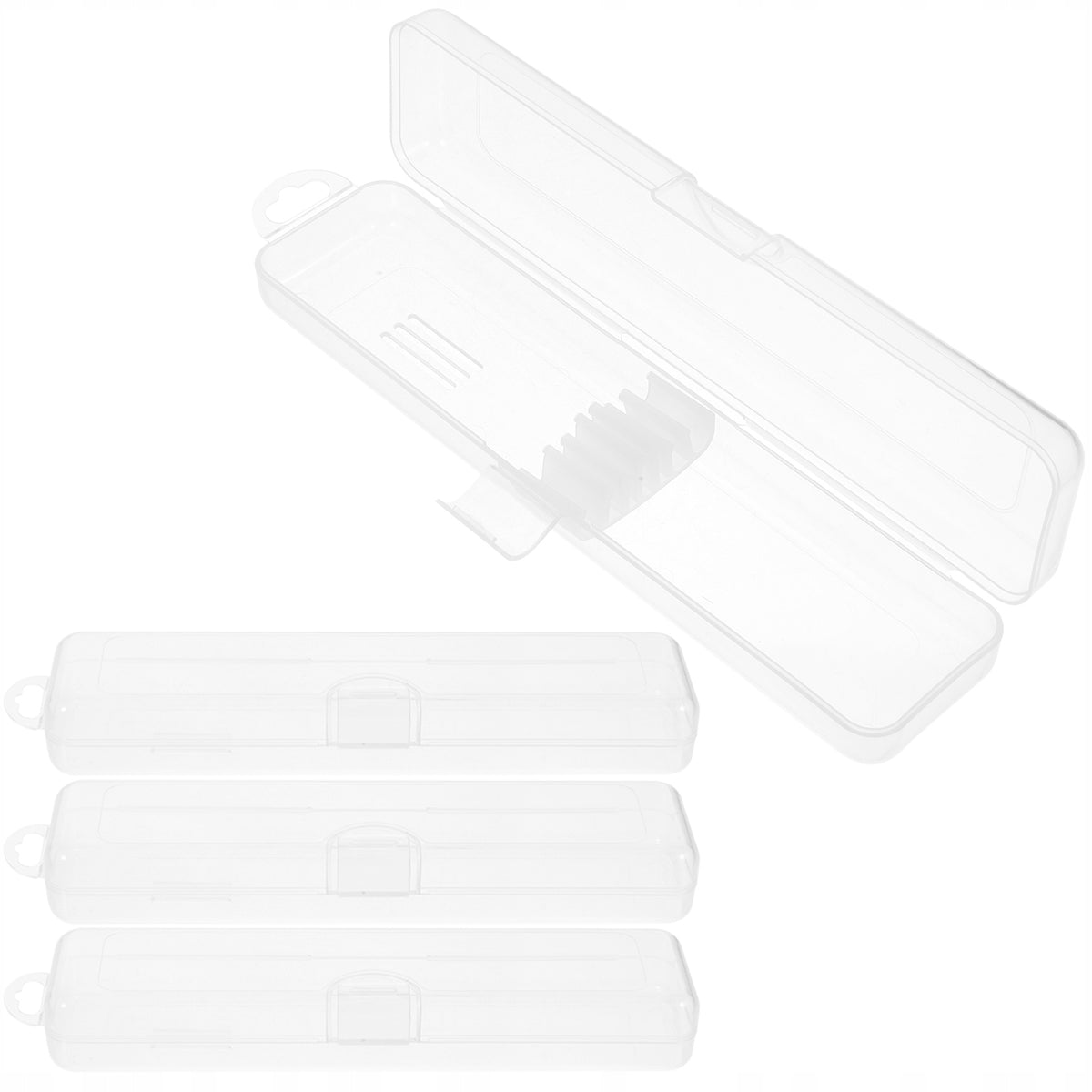 4Pcs Transparent Multi-Functional Plastic Carrying Box for Travel Storage Brand no brand