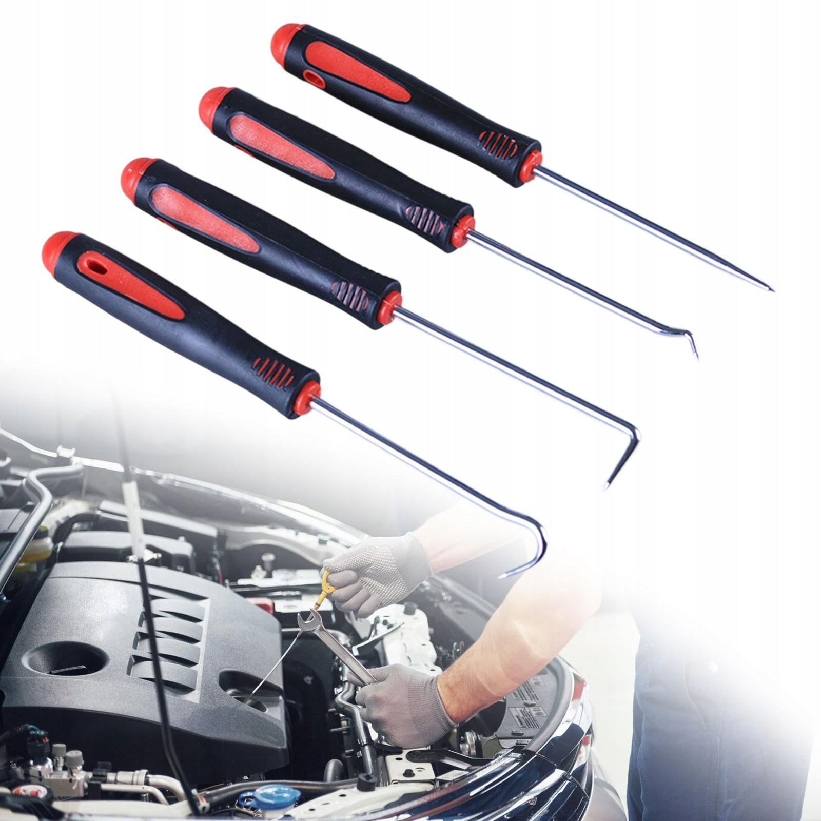 4Pcs Universal Auto O Ring Seal Pick Hooks Professional Comfortable 167mm