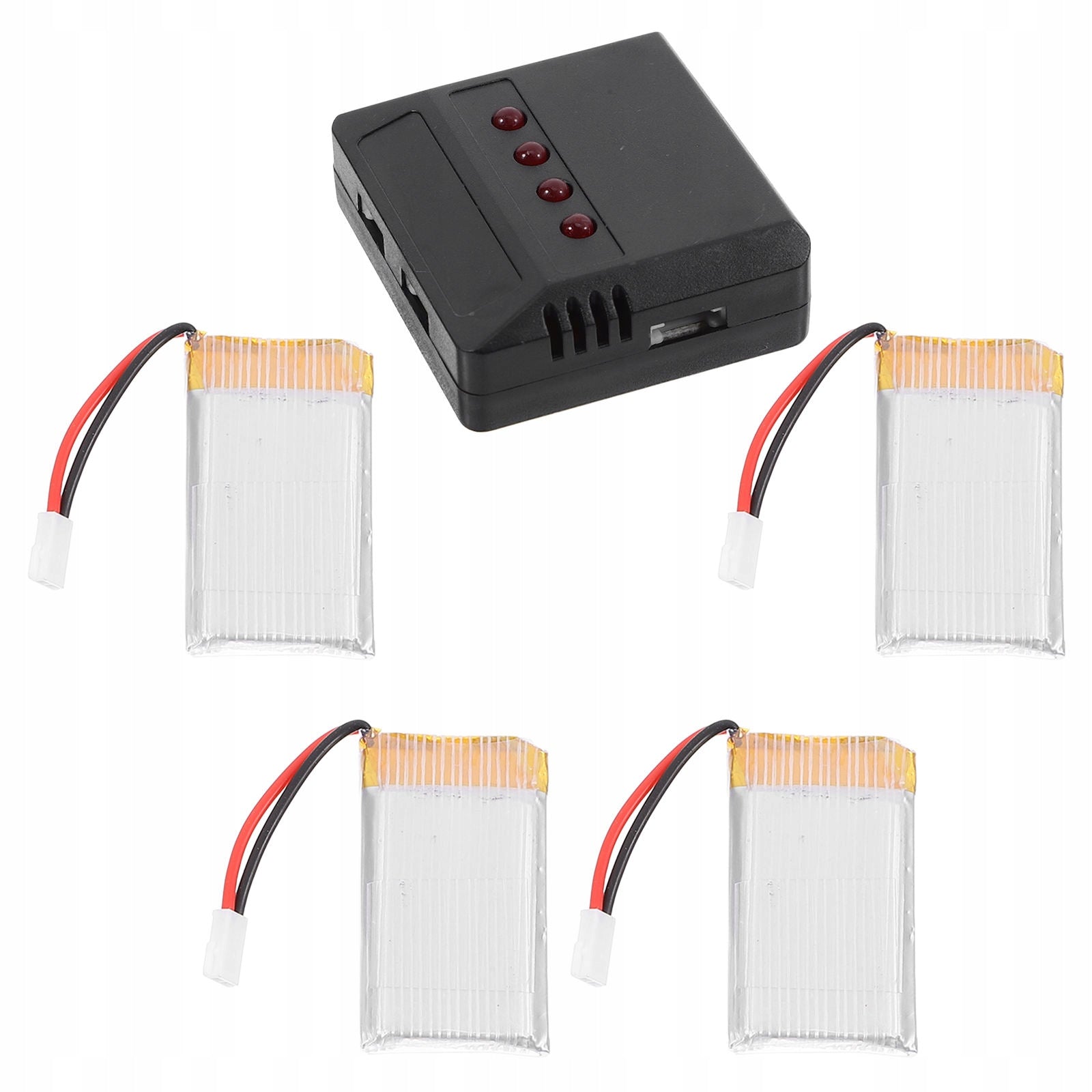 4SZT ŁADOWARKA I AKUMULATORY LIPO 3.7V 800MAH DO QUADCOPTERA Brand no brand