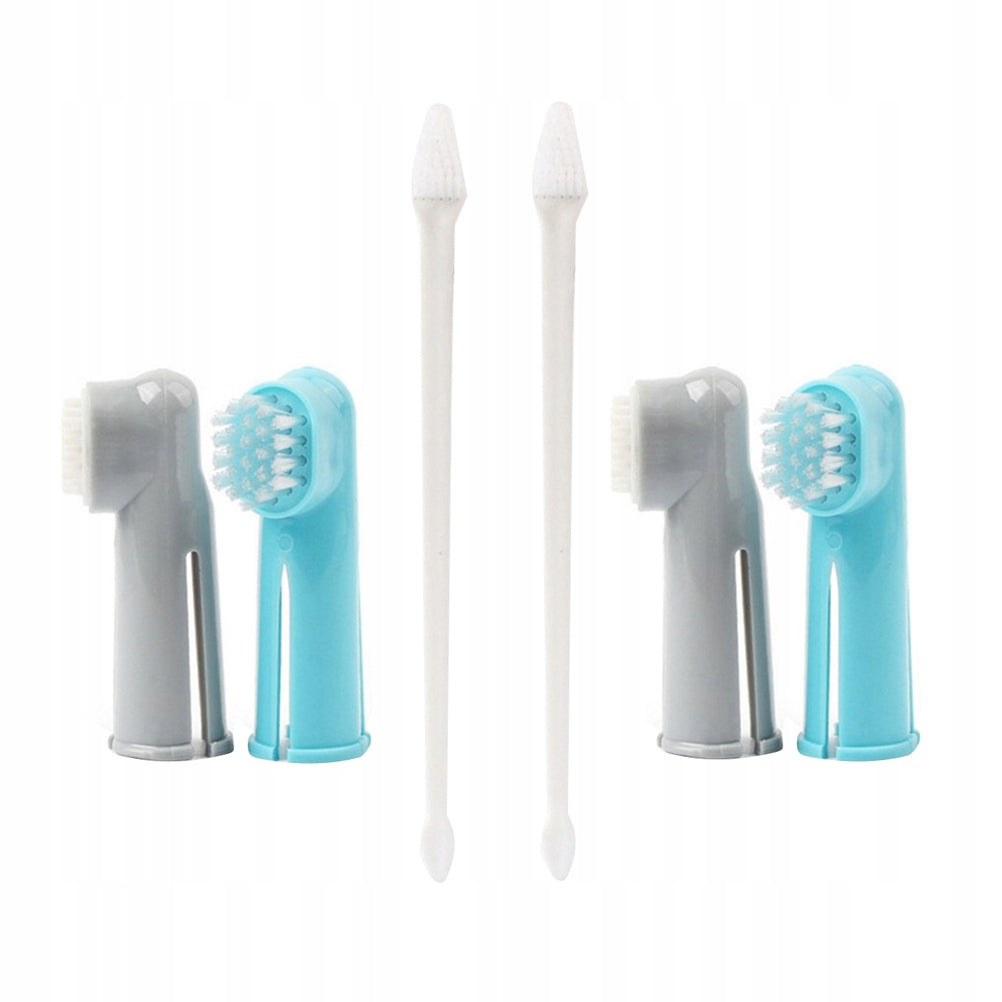 4Set Creative Finger Toothbrush Set for Effective Dog Teeth Cleaning