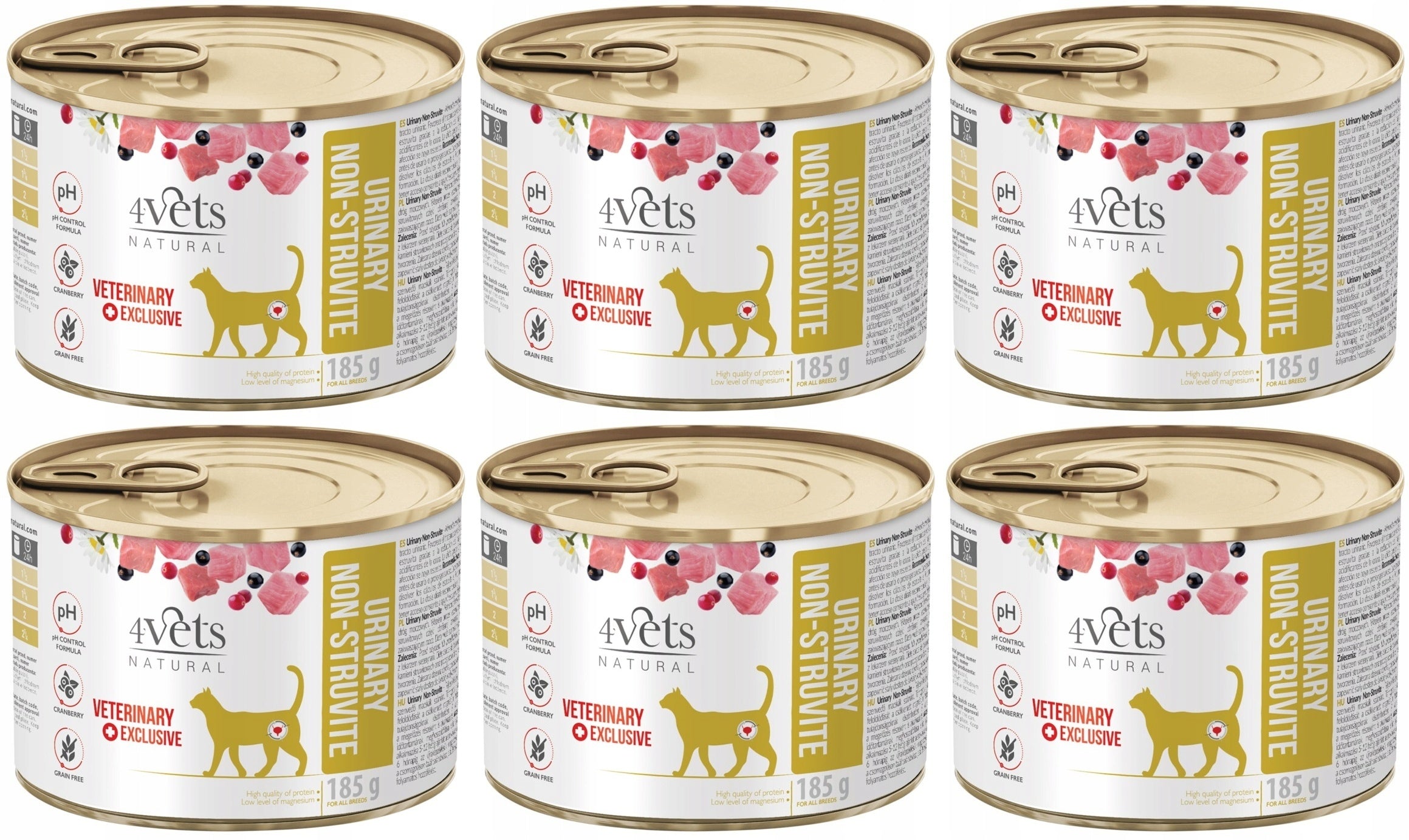 4Vets Natural CAT Urinary 6 Cans 185 g