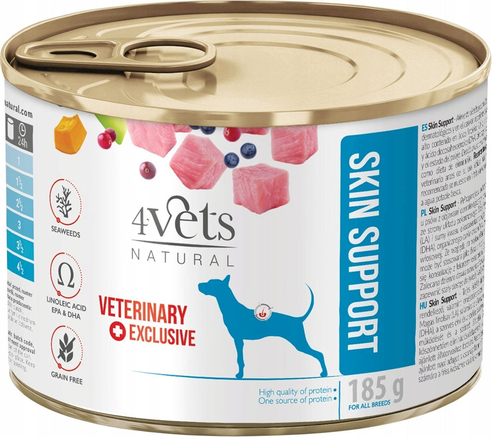 4Vets Natural Skin Support with dermatological problems 185g
