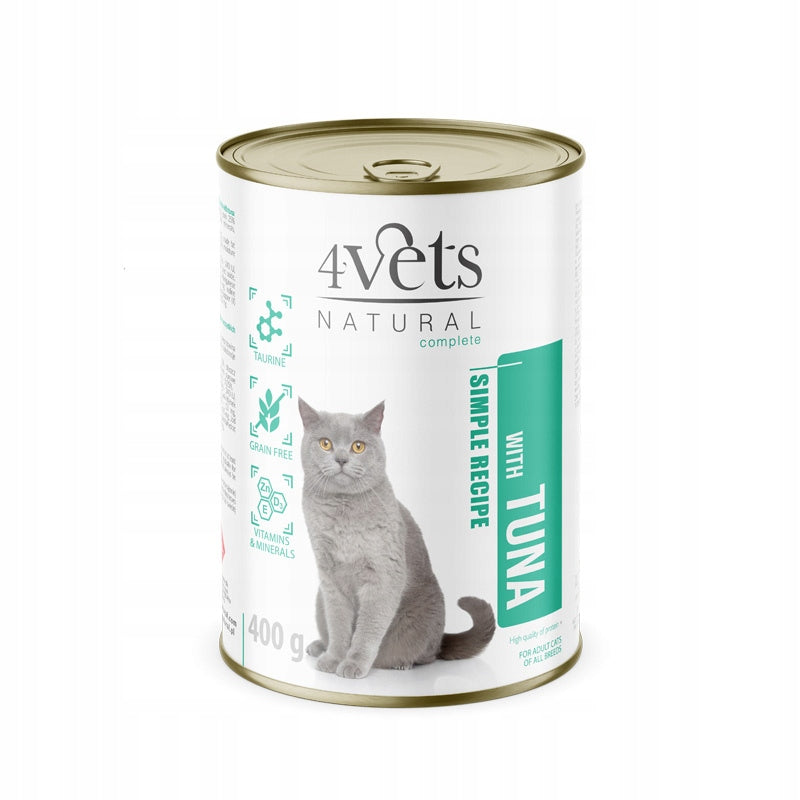 4Vets Natural Wet Cat Food with Tuna 400 g