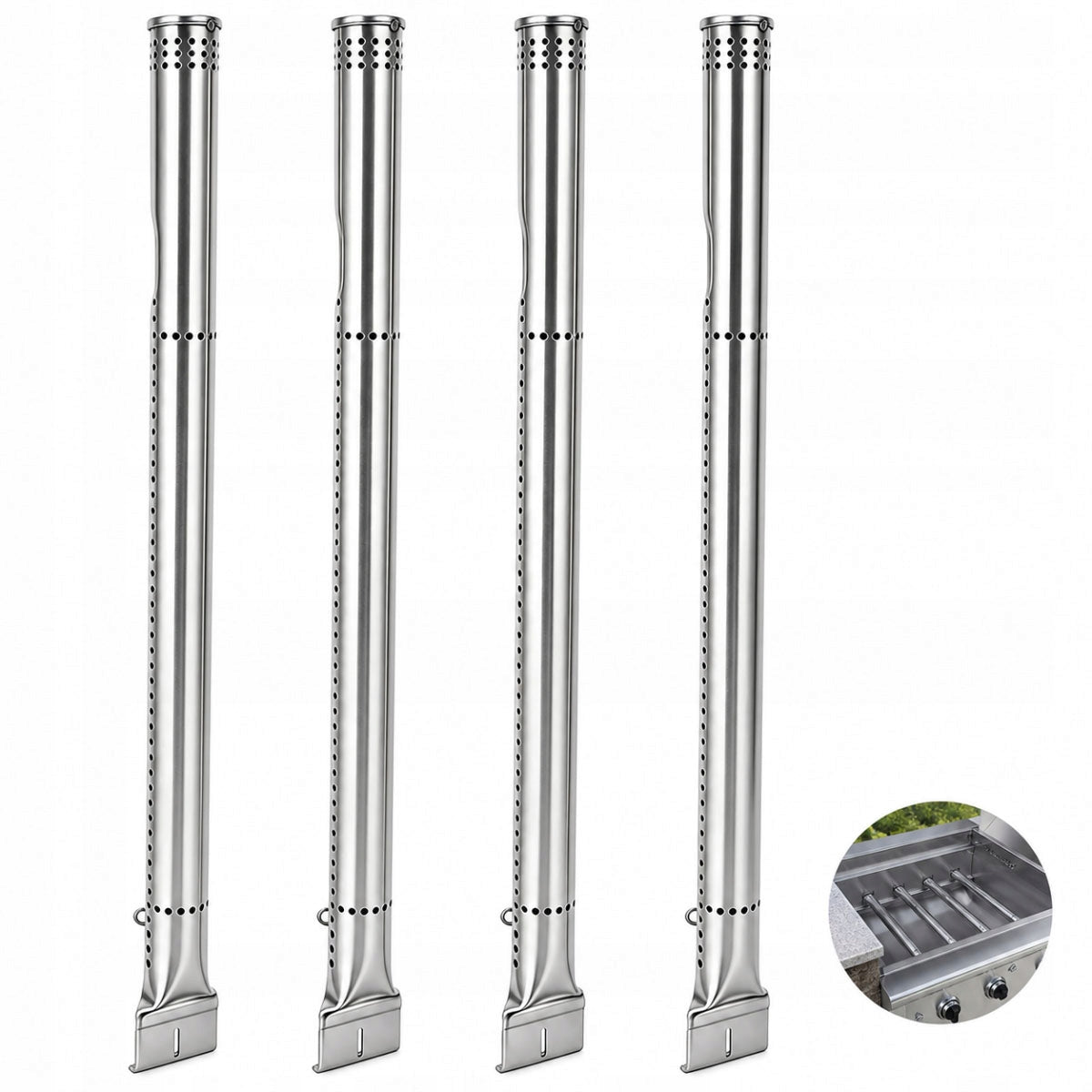 4X ADJUSTABLE 40CM PIPE BURNER FOR CHARBROIL GAS GRILL SET