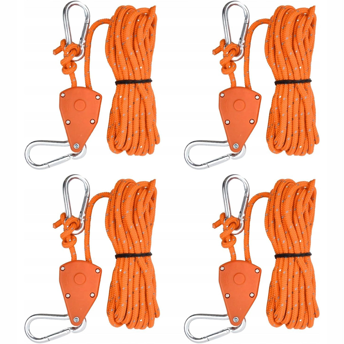4X ADJUSTABLE TENSION ROPES, TENSION CORDS WITH ROPE TENSIONER Packaging status original