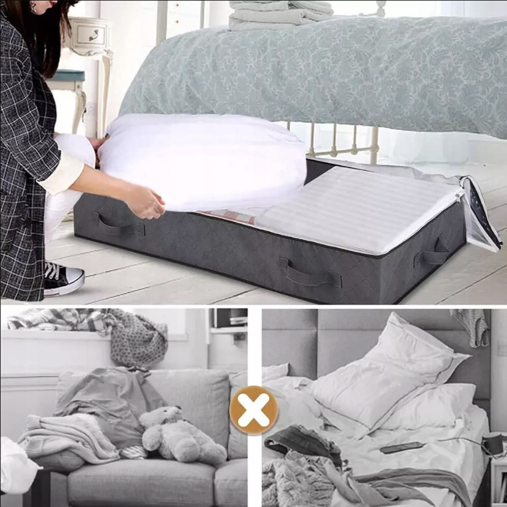 4X BED BAG FOR STORING CLOTHES BOXES ORGANIZER CONTAINERS 90L Kind drawer organizer