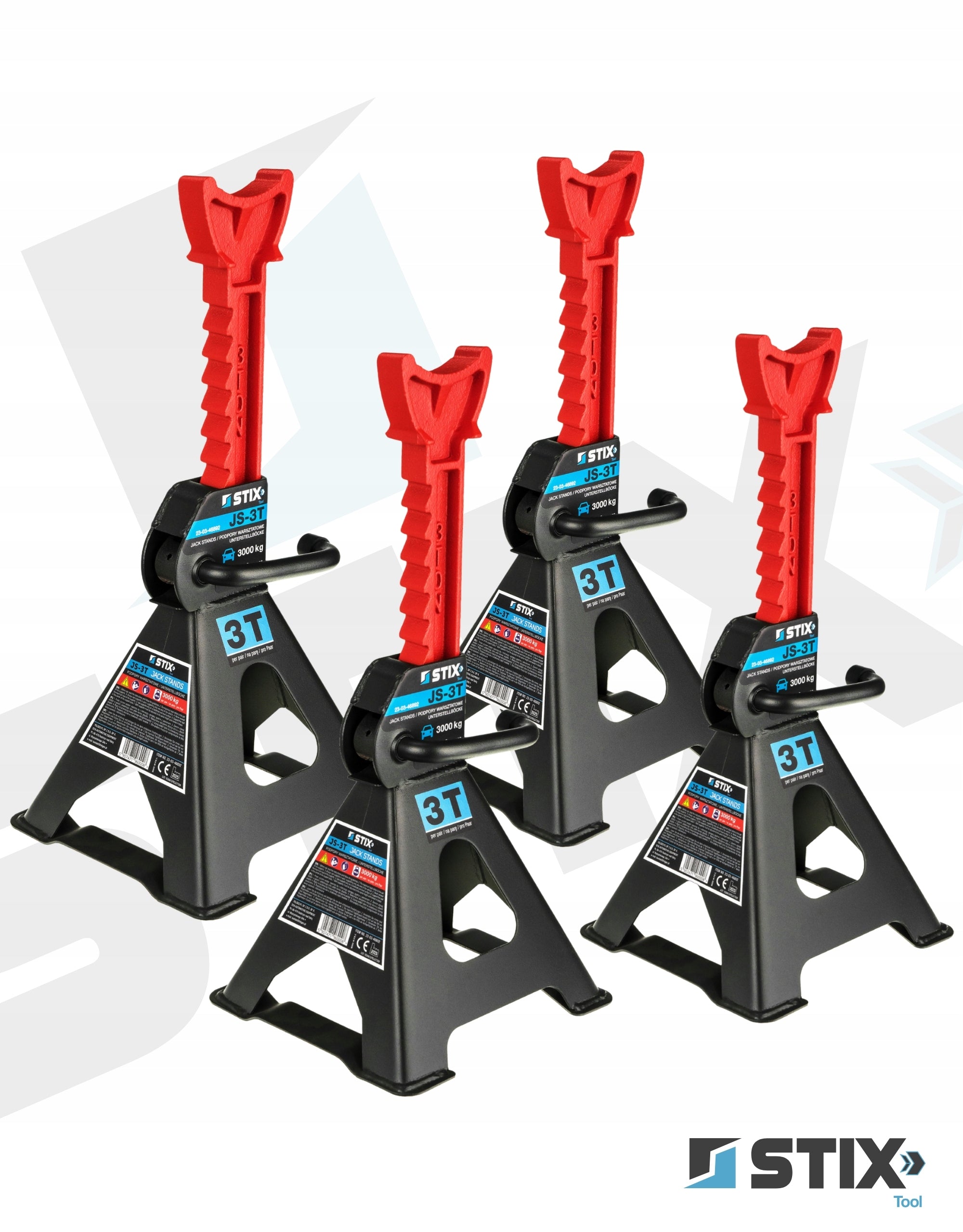 4X CAR STANDS WORKSHOP SUPPORTS ADJUSTABLE STRONG 3T Brand Stix