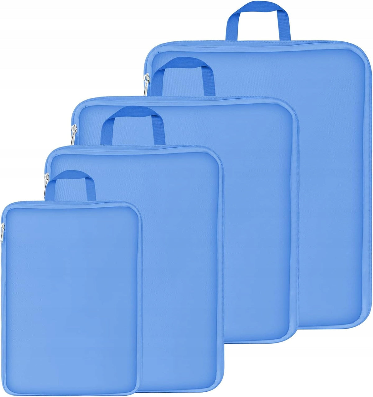 4X COMPRESSION BAG LUGGAGE PACKING SUITCASE ORGANIZER TRAVEL SET SKY Color brown