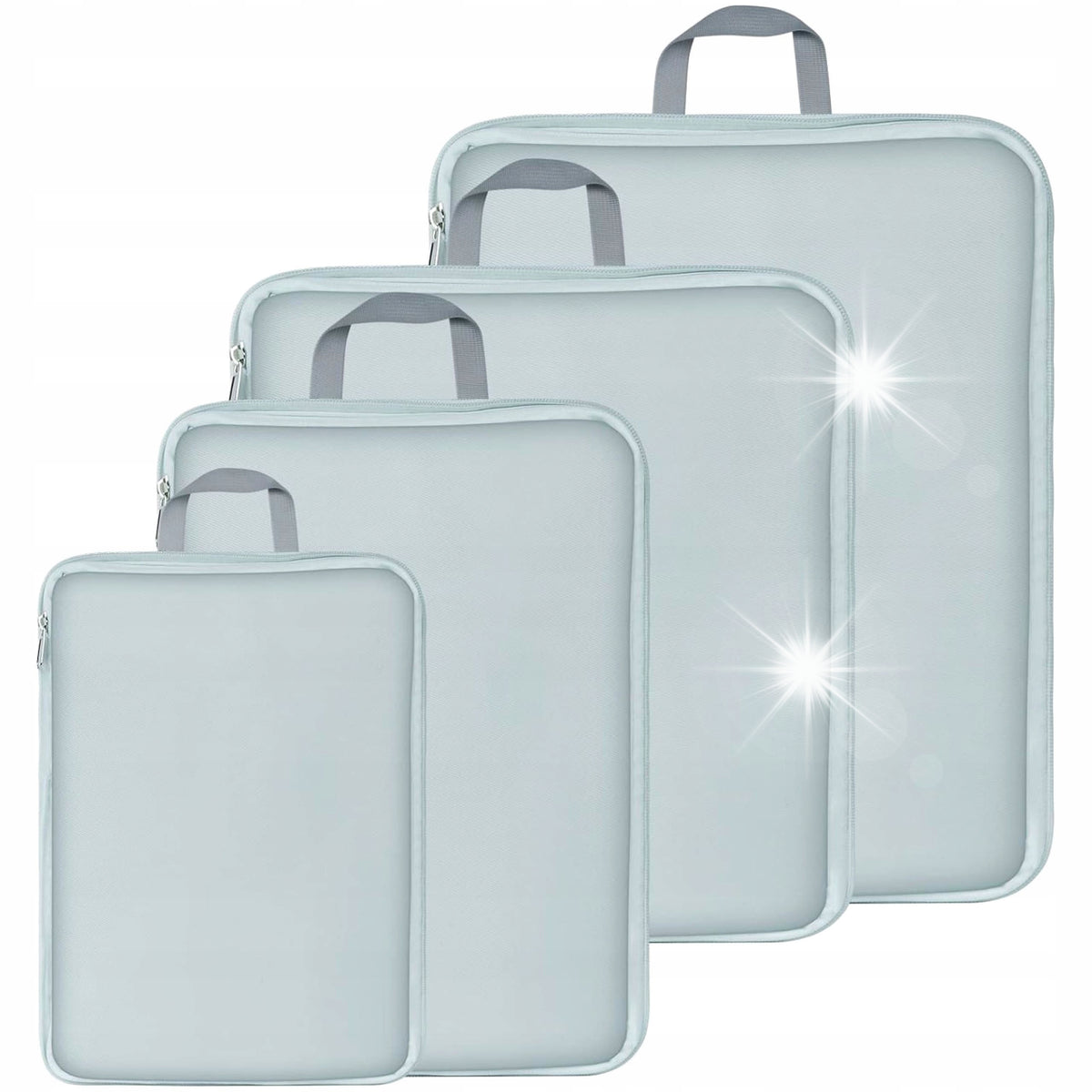 4X COMPRESSION BAGS FOR PACKING TRAVEL ORGANIZERS GREY TRAVEL SET