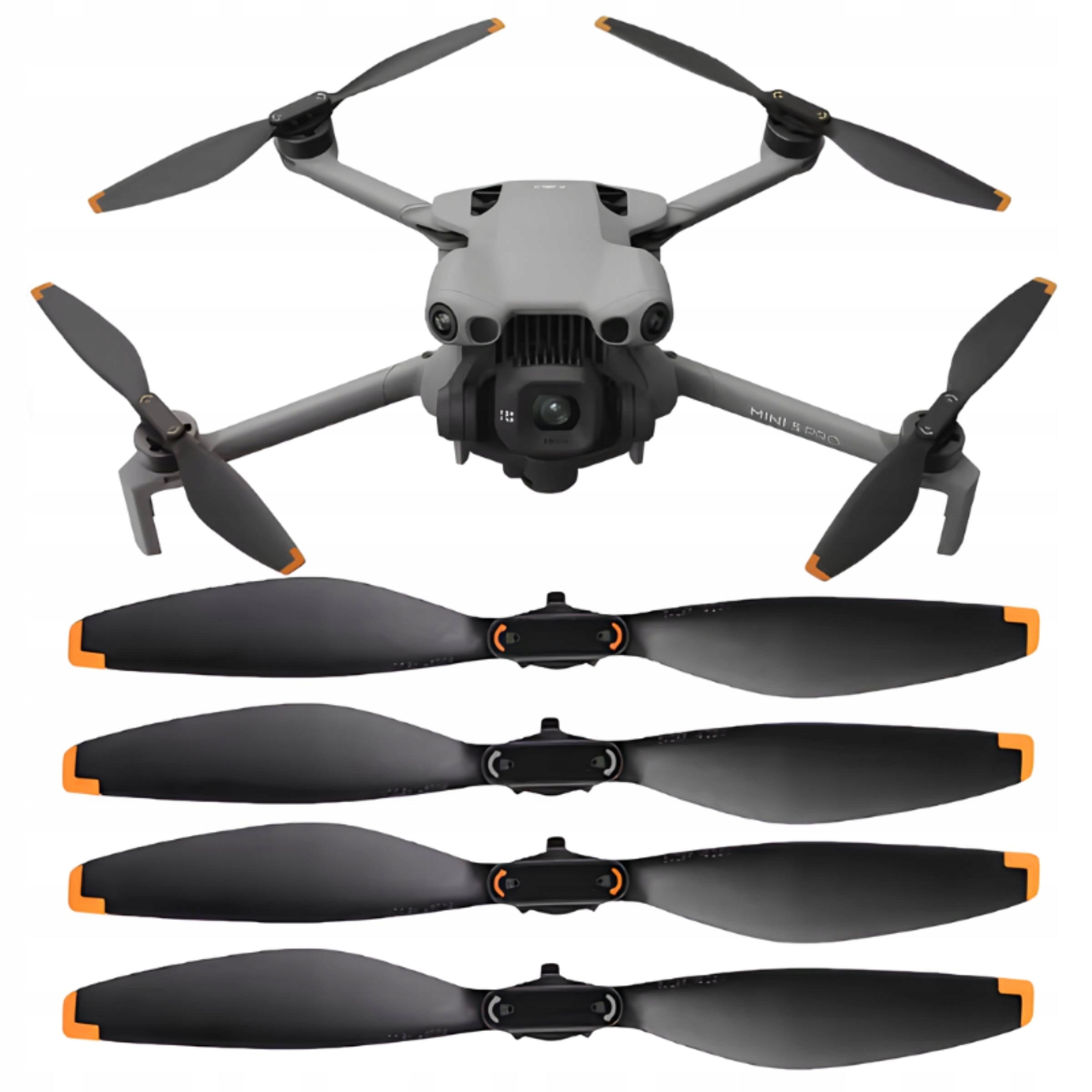 4X DJI MINI 5 PRO DRONE PROPELLERS - 4 PIECES 6028F ORANGE (2x CW + 2x CCW)