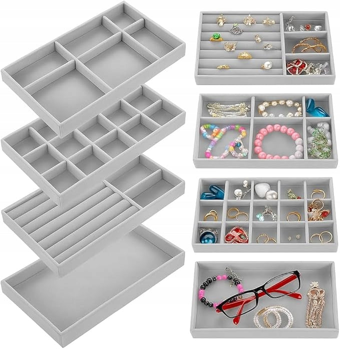 4X JEWELRY ORGANIZER CARTRIDGE FOR CABINET DRAWER STORAGE