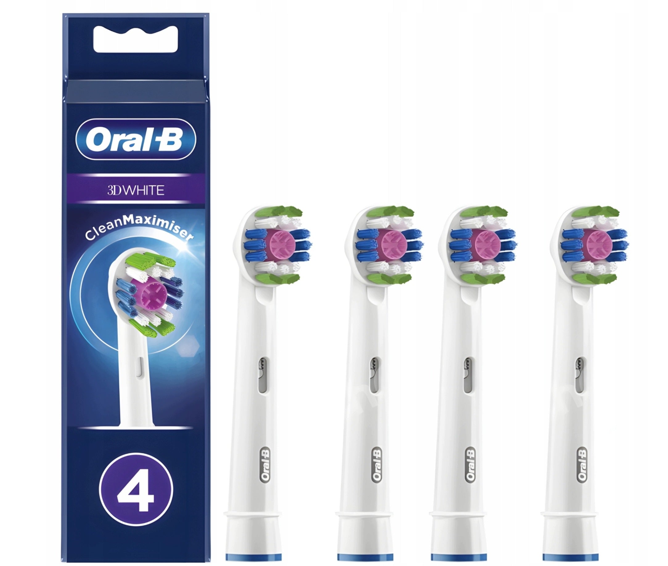 4X ORIGINAL BRAUN TIPS ORAL-B EB18 3D WHITE MAXIMIZER WHITENING Packaging status original