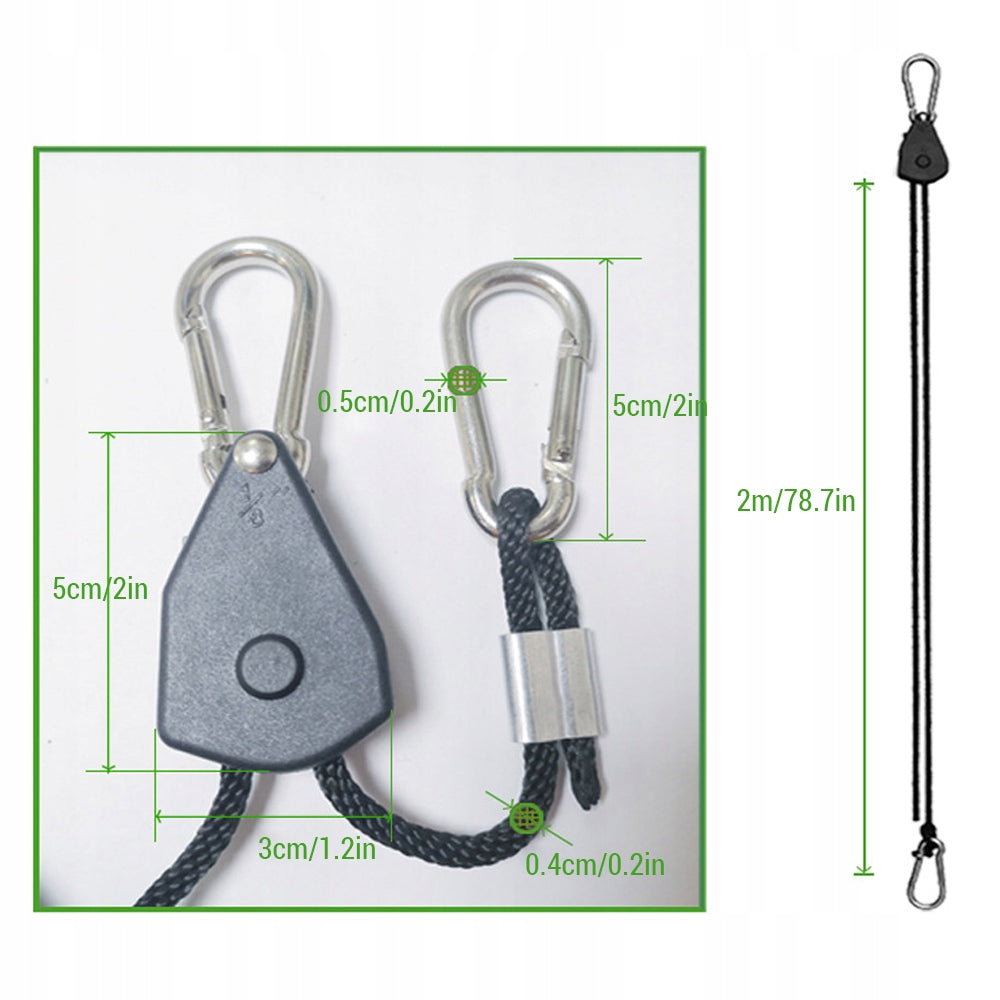 4X ROPE WITH TENSIONING BLOCK TENT RATTLE CAMPING 68KG Manufacturer code Y292444M-4